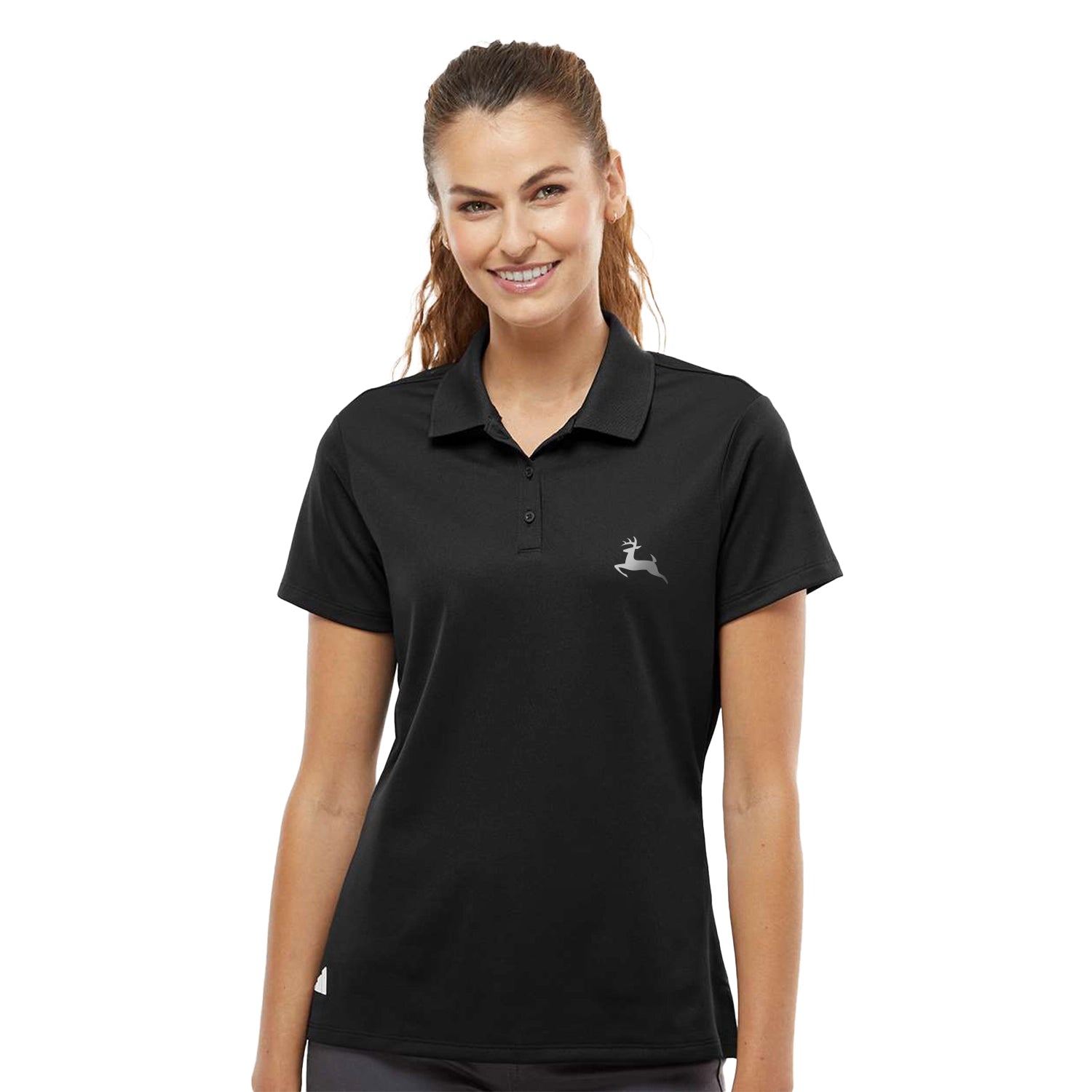 Adidas Women's Basic Sport Embroidered Polo - Black