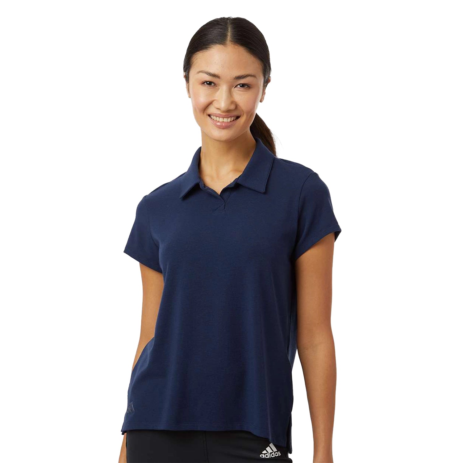 Adidas Women's Blend Embroidered Polo - Collegiate Navy Blue