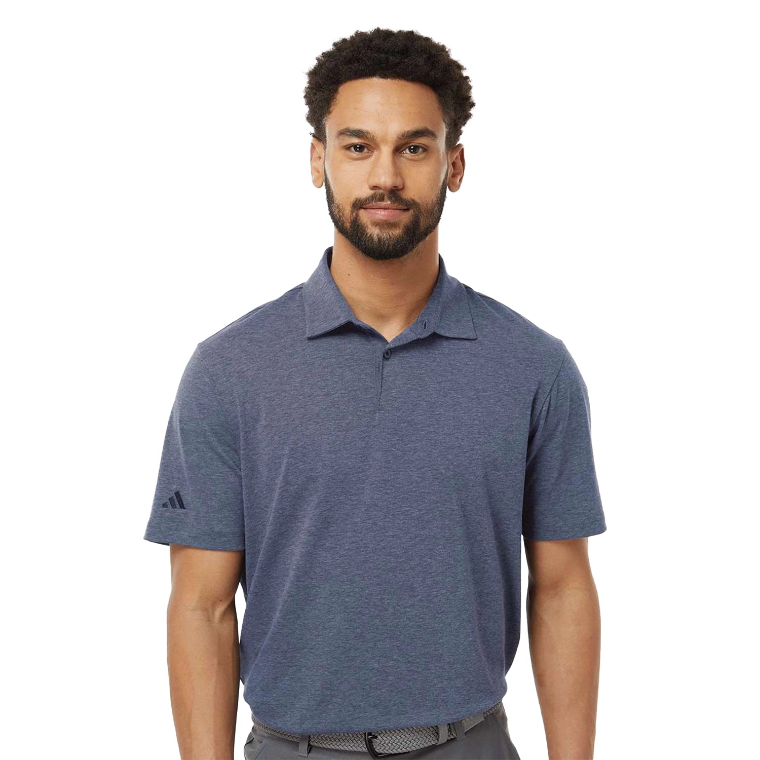 Adidas Adidas Blend Embroidered Polo - Collegiate Navy Blue Melange