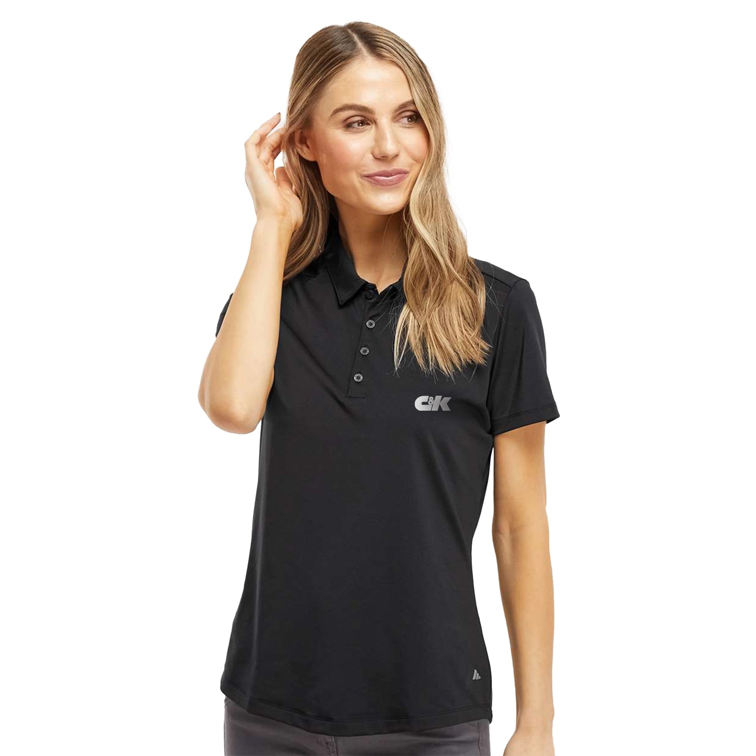 Adidas Women's Ultimate Solid Embroidered Polo - Black