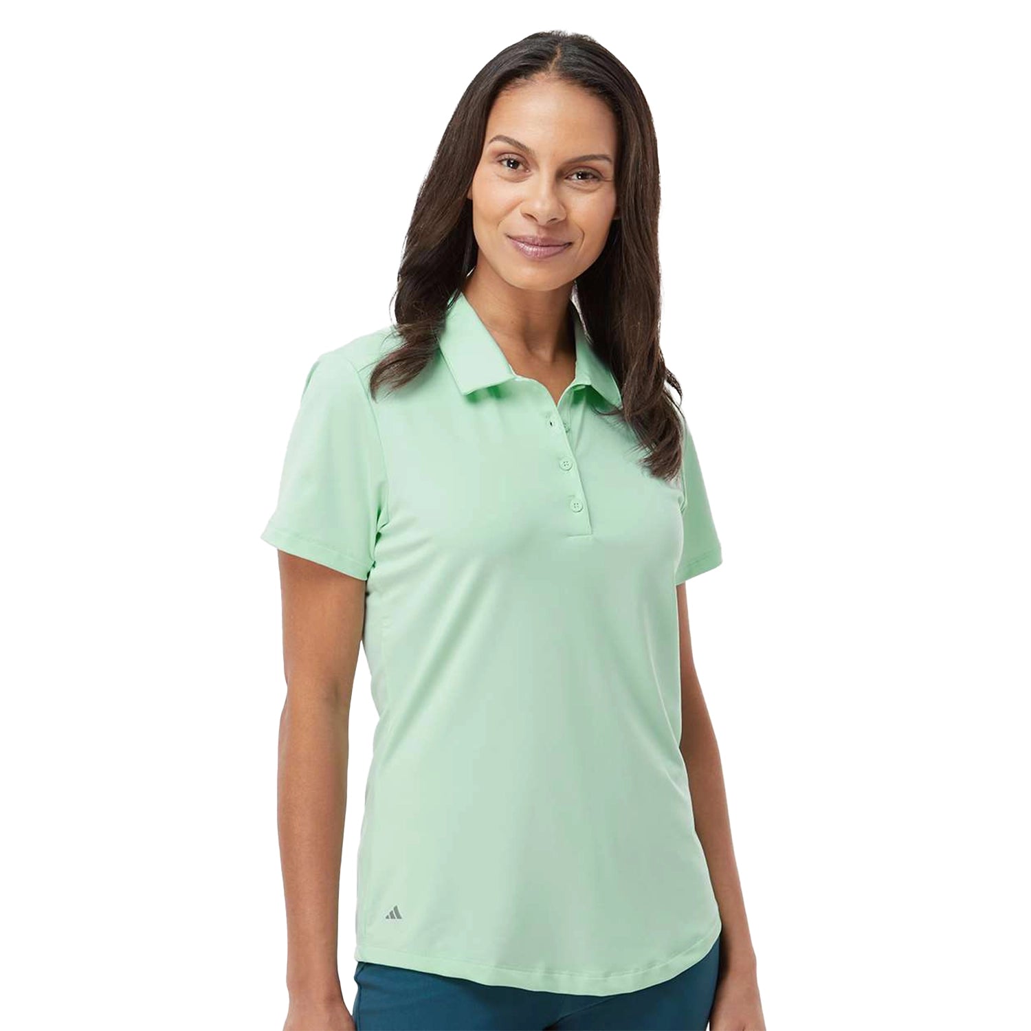 Adidas Women's Ultimate Solid Embroidered Polo - Clear Mint Green