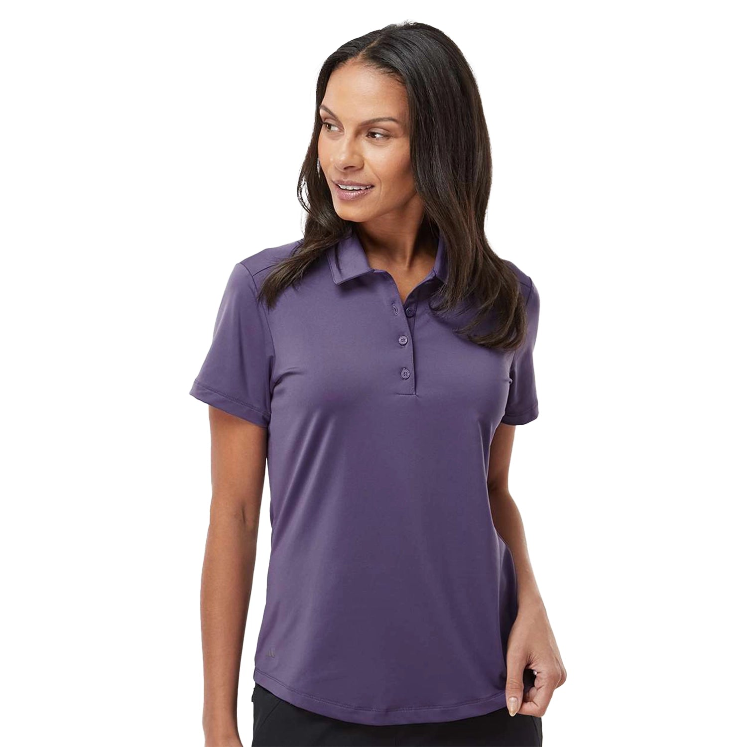 Adidas Women's Ultimate Solid Embroidered Polo - Tech Purple