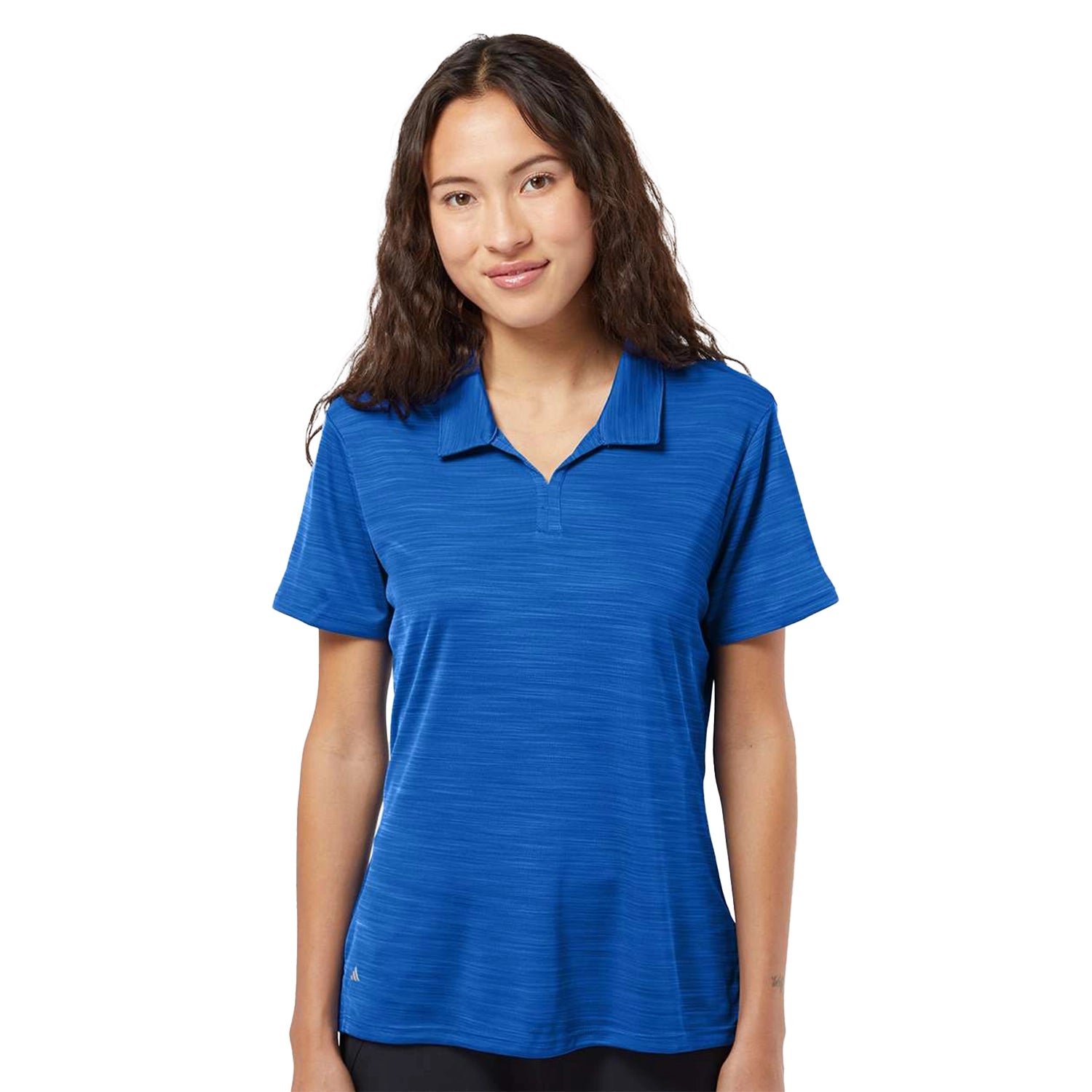 Adidas Women's Mélange Embroidered Polo - Collegiate Royal Blue Melange