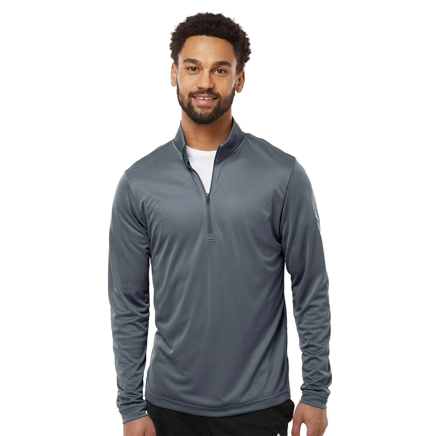 Adidas Lightweight Quarter-Zip Pullover Embroidered - Onix Grey