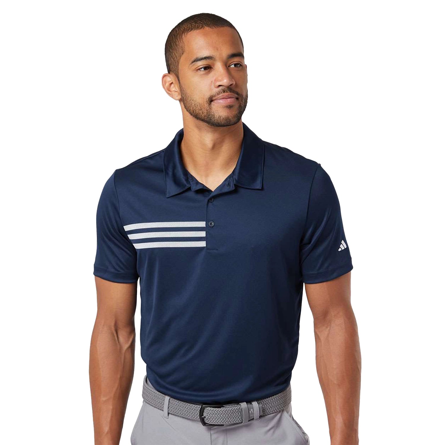 Adidas 3-Stripes Chest Embroidered Polo - Collegiate Navy Blue/White