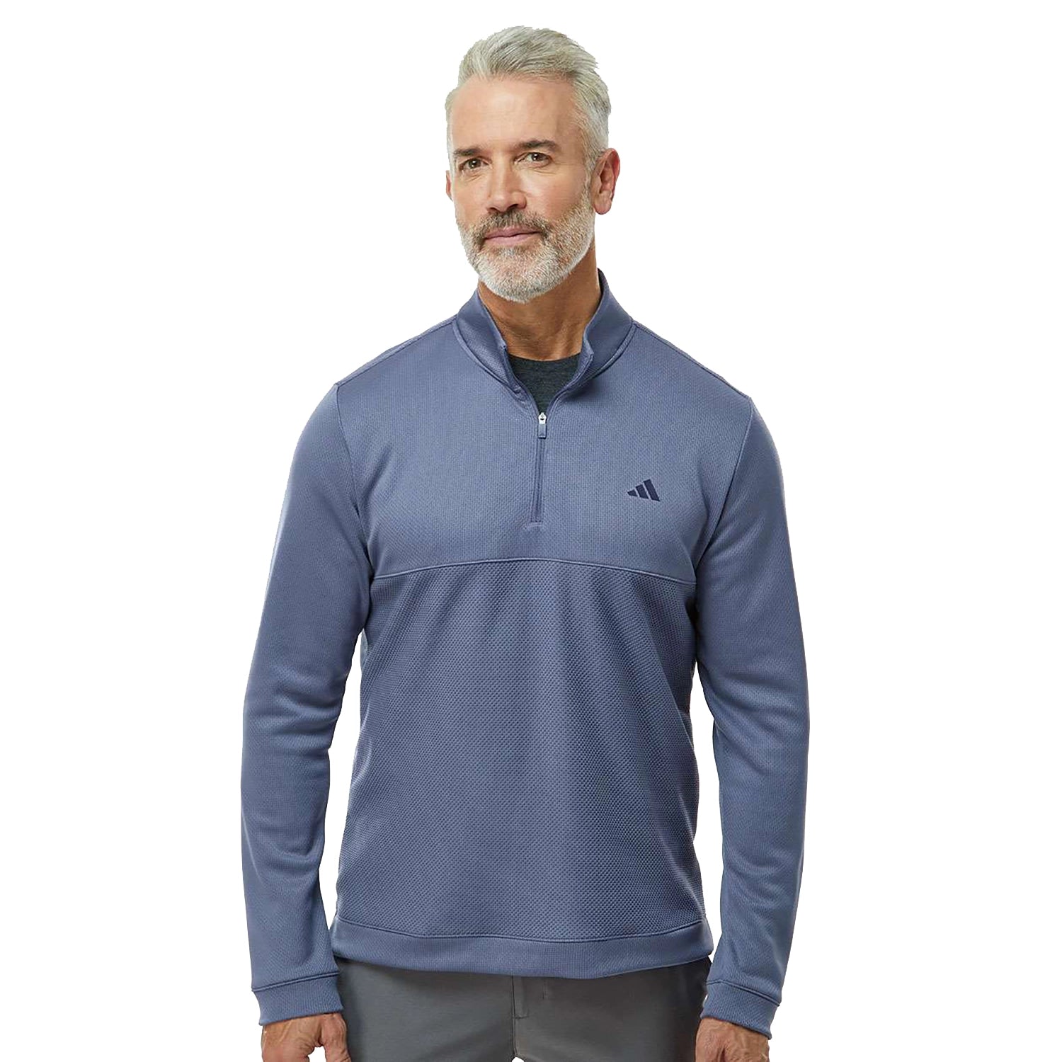 Adidas Ultimate365 Textured Quarter-Zip Pullover Embroidered - Preloved Ink Blue