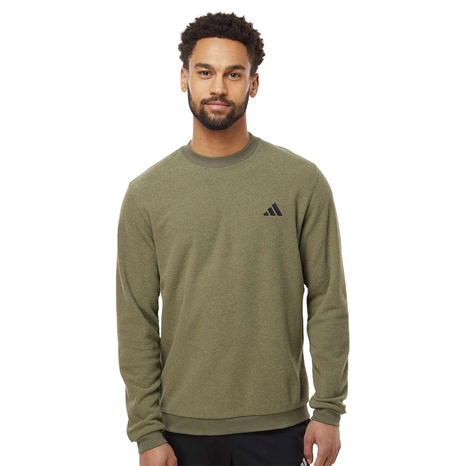 Adidas Crewneck Sweatshirt Decorated - Olive Green Strata