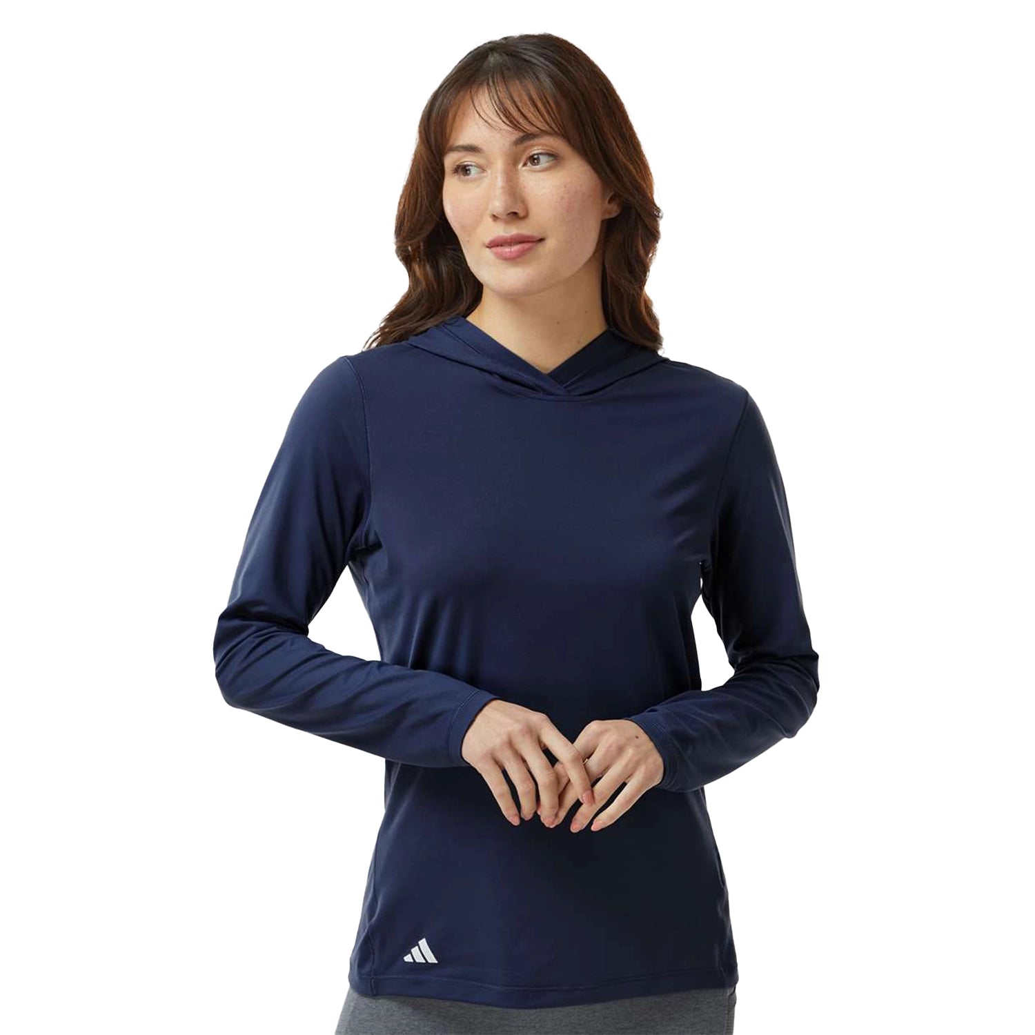 Adidas Women's Performance Hooded Pullover Decorated - Collegiate Navy Blue