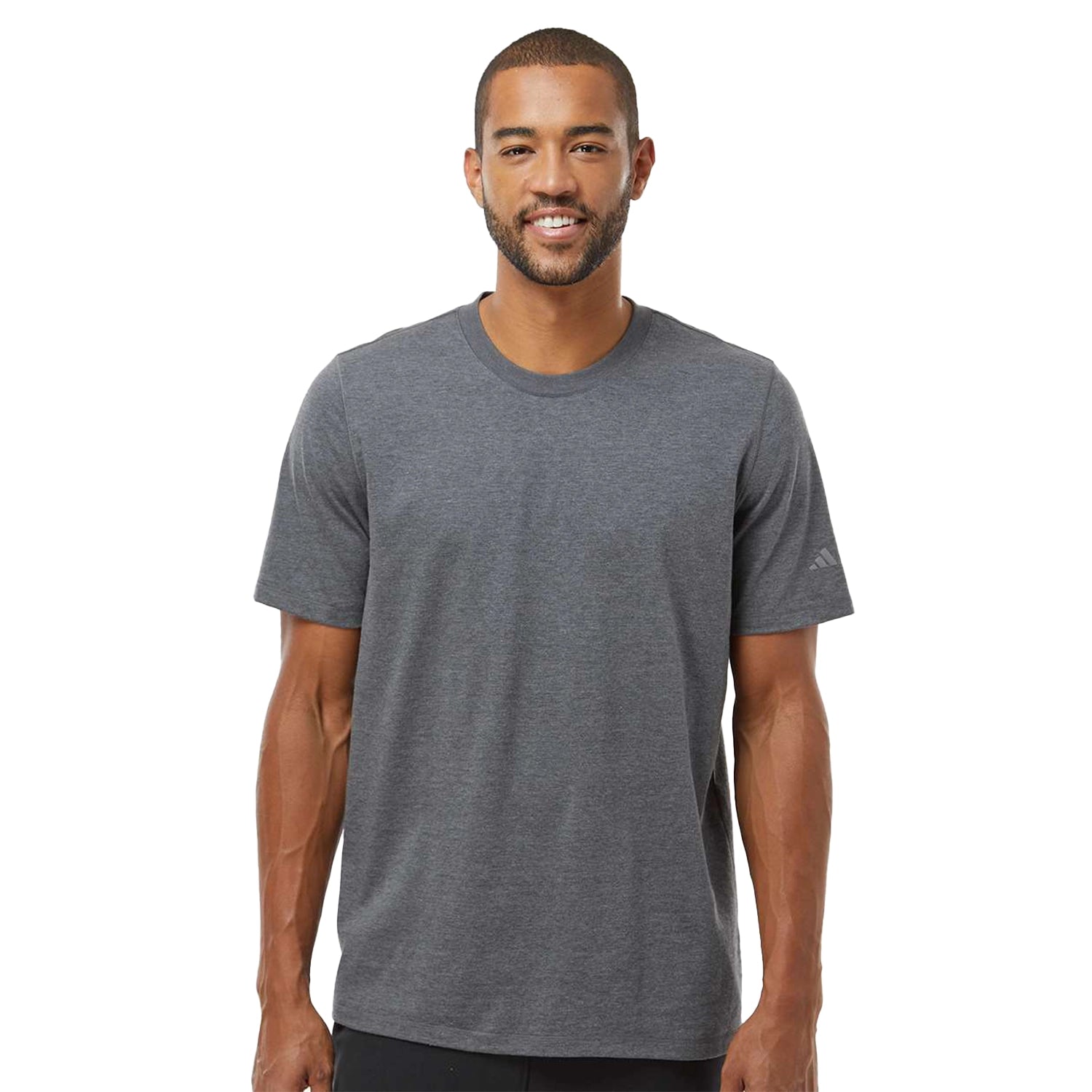 Adidas Blended T-Shirt Decorated - Dark Grey Heather