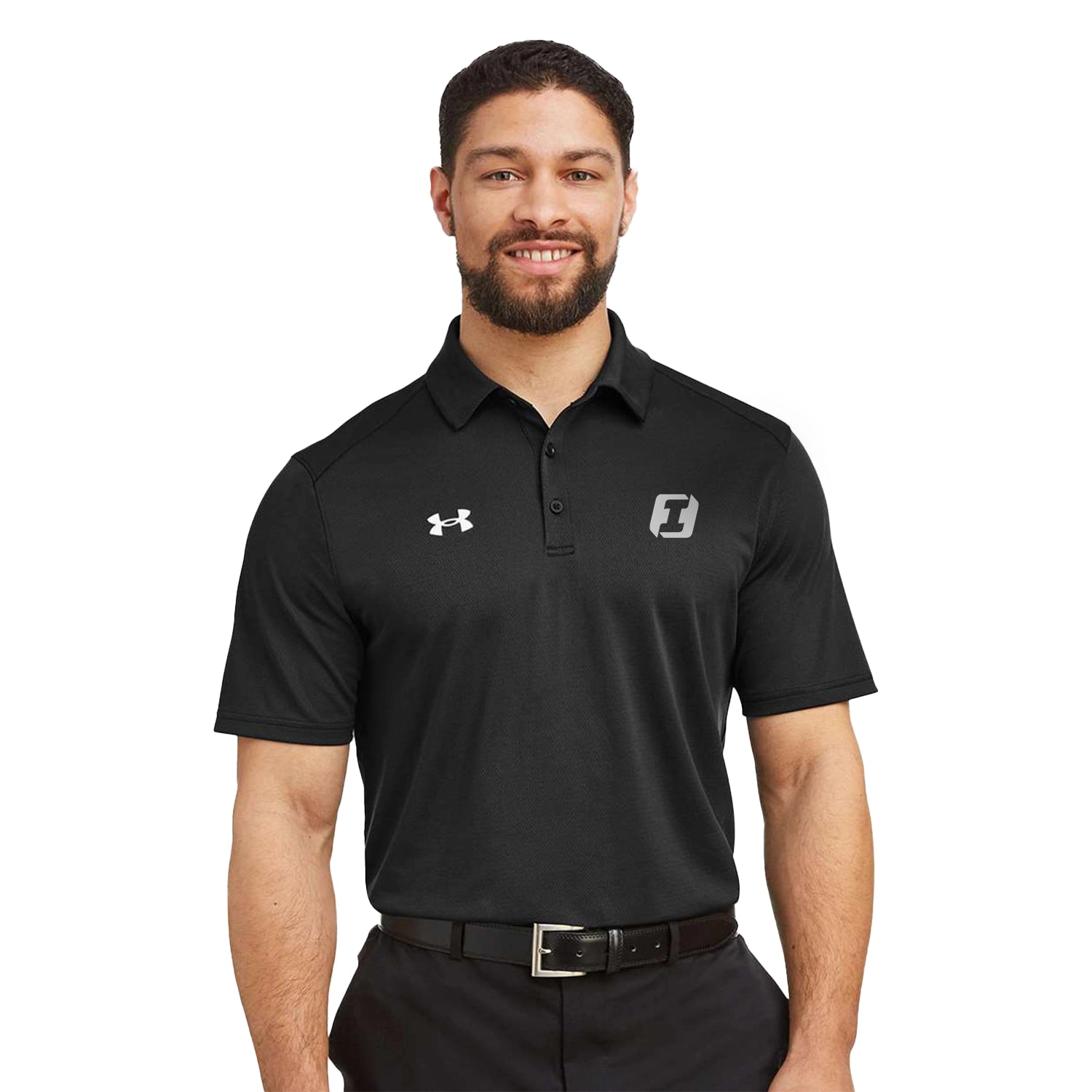 Under Armour Tech Embroidered Polo - Black/White