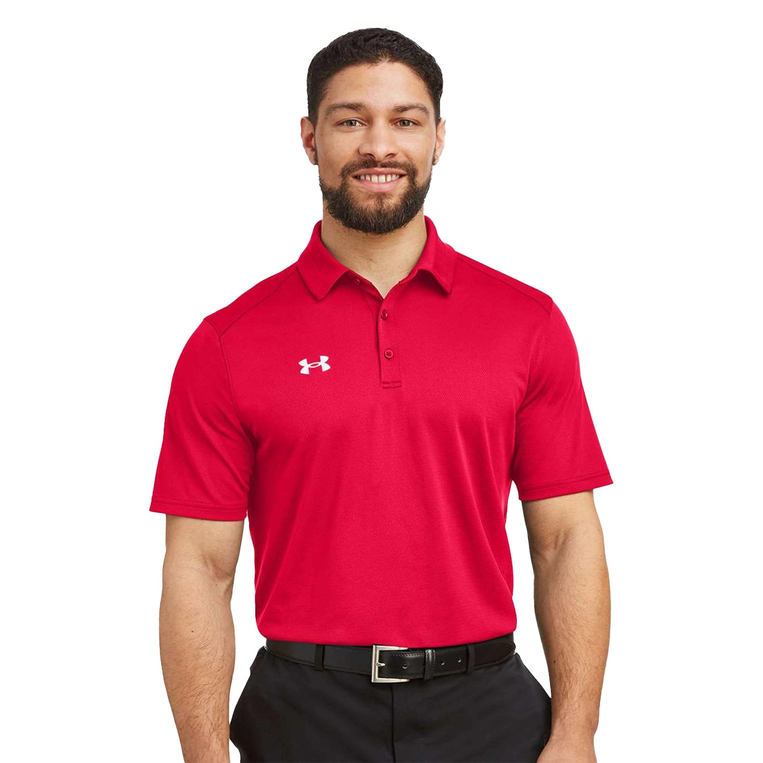 Under Armour Tech Embroidered Polo - Red/White