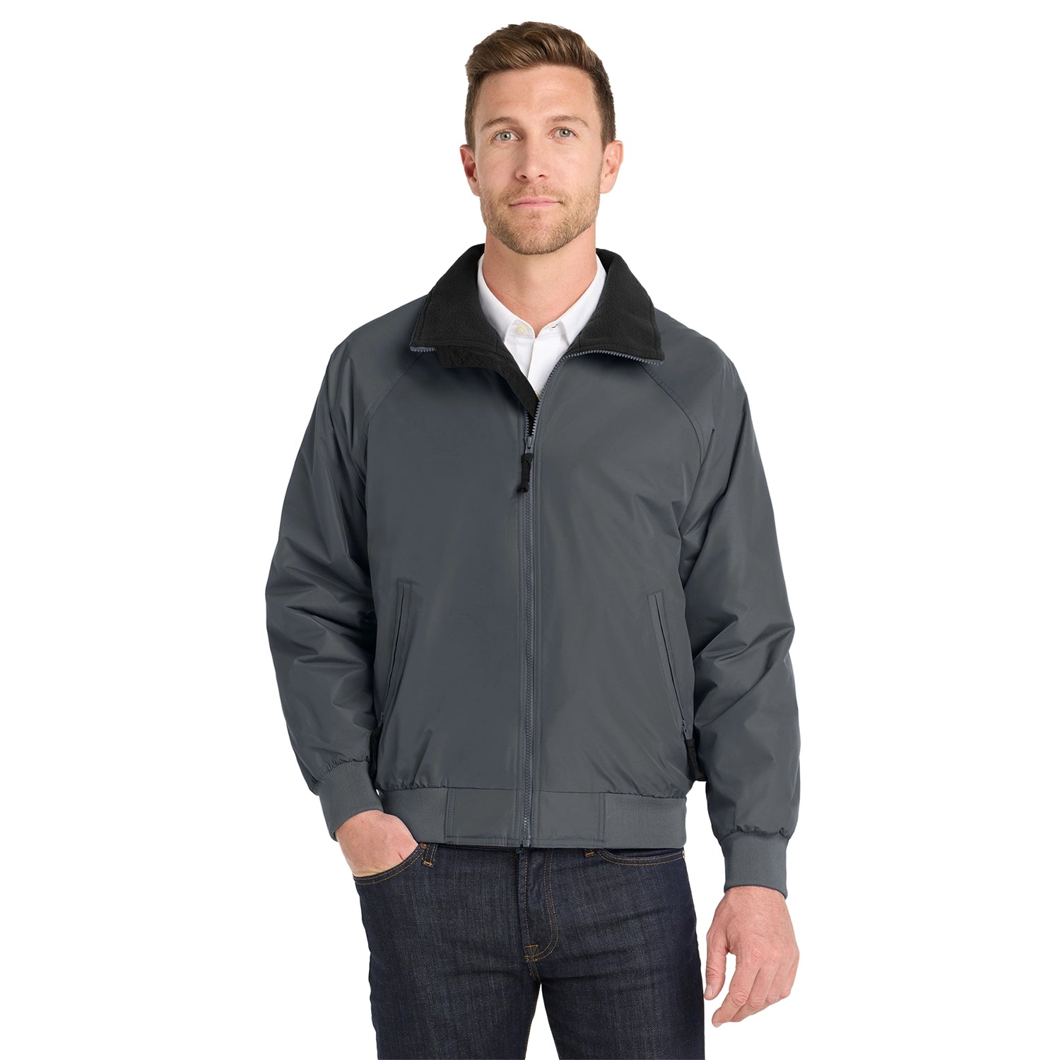 Port Authority Challenger Embroidered Jacket - Steel Grey/True Black
