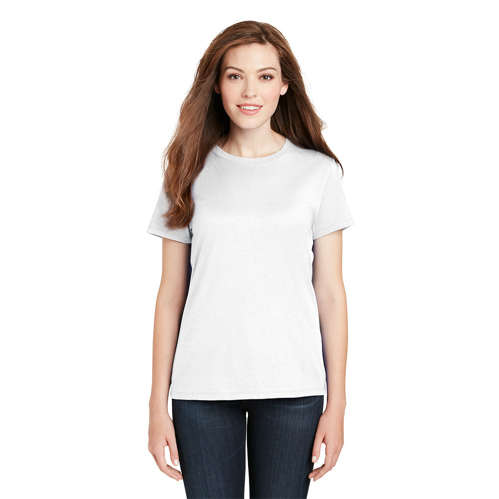 Hanes Women's Perfect-T Cotton T-Shirt Decorated - White