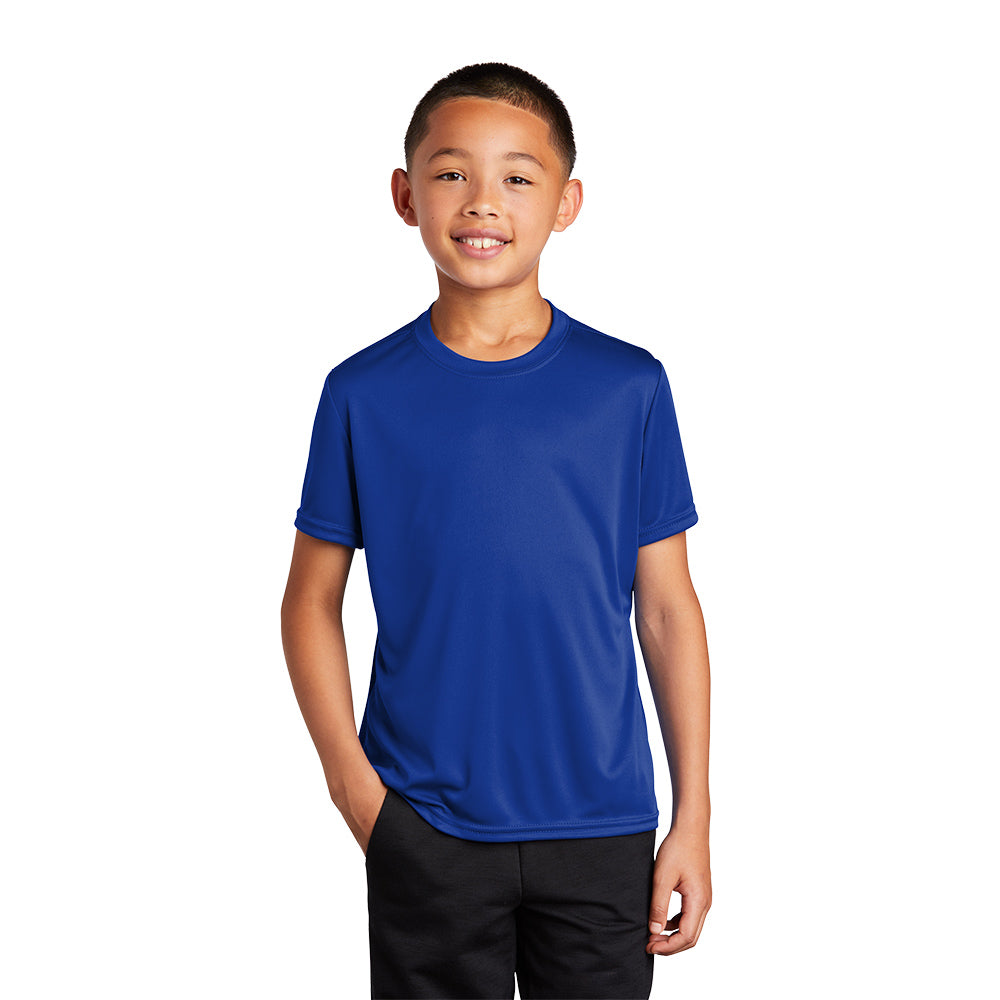 Port & Company Youth Performance Tee Decorated - White