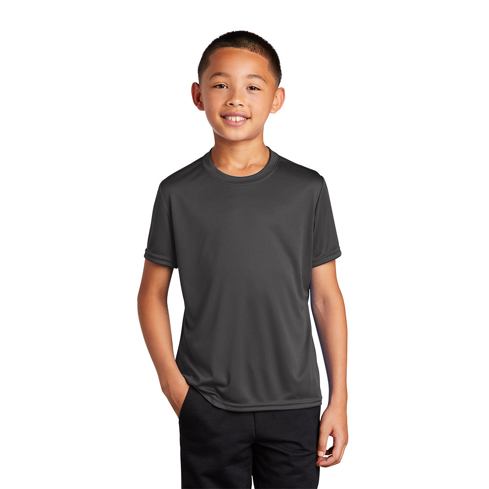 Port & Company Youth Performance Tee Decorated - Dark Green (PMS 560C)