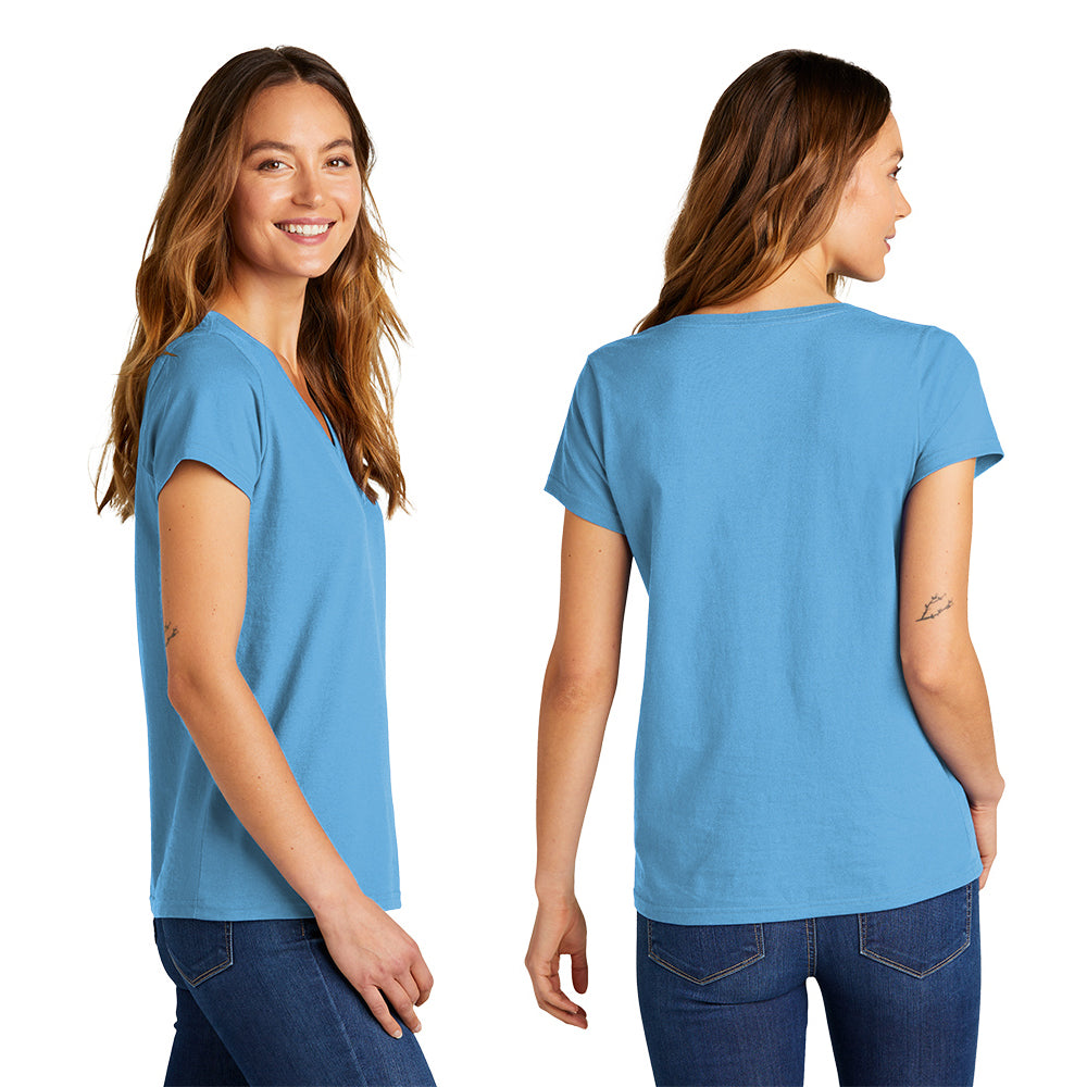 District Women’s The Concert Tee V-Neck Decorated in Black