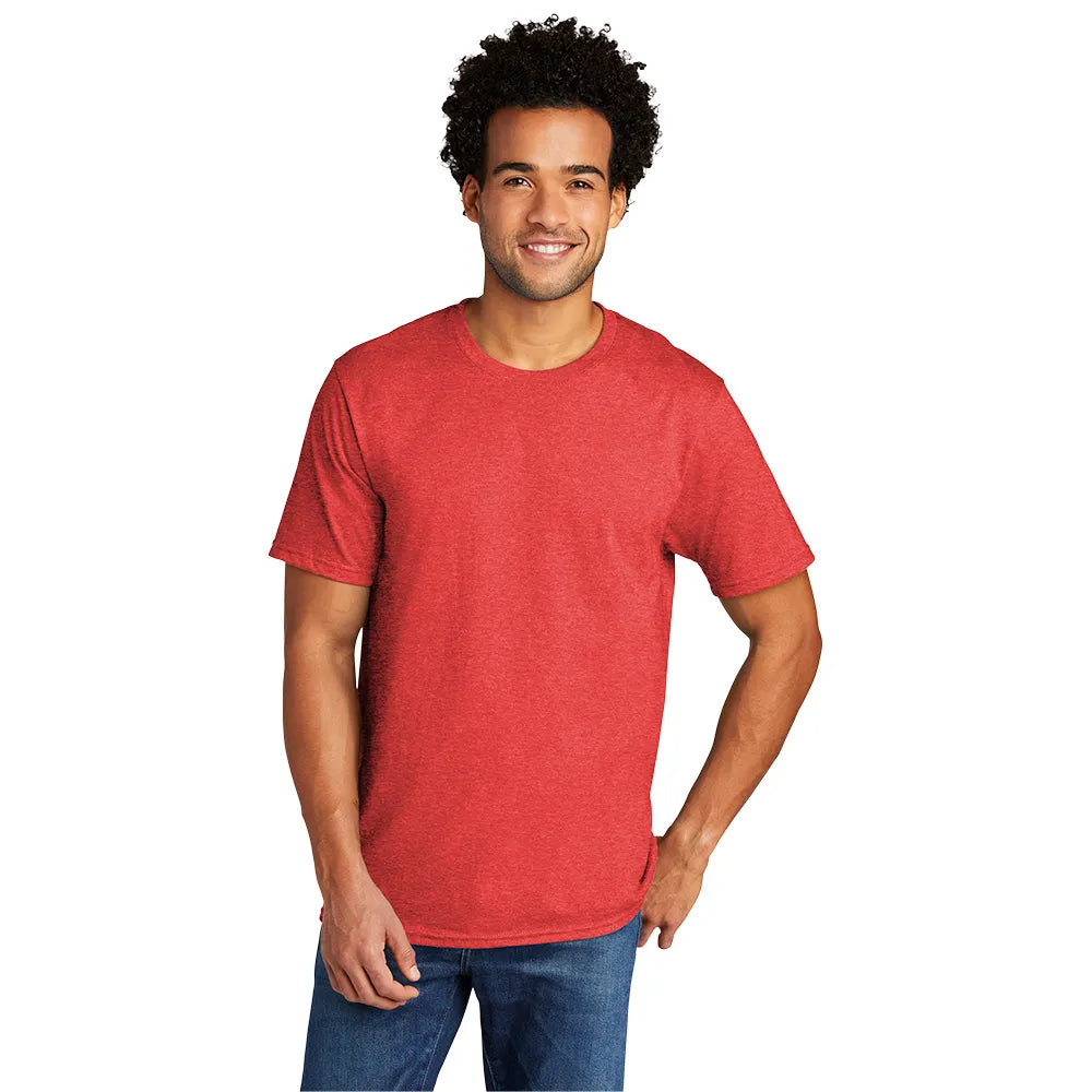 Port & Company Tri-Blend Tee Decorated - Bright Red Heather