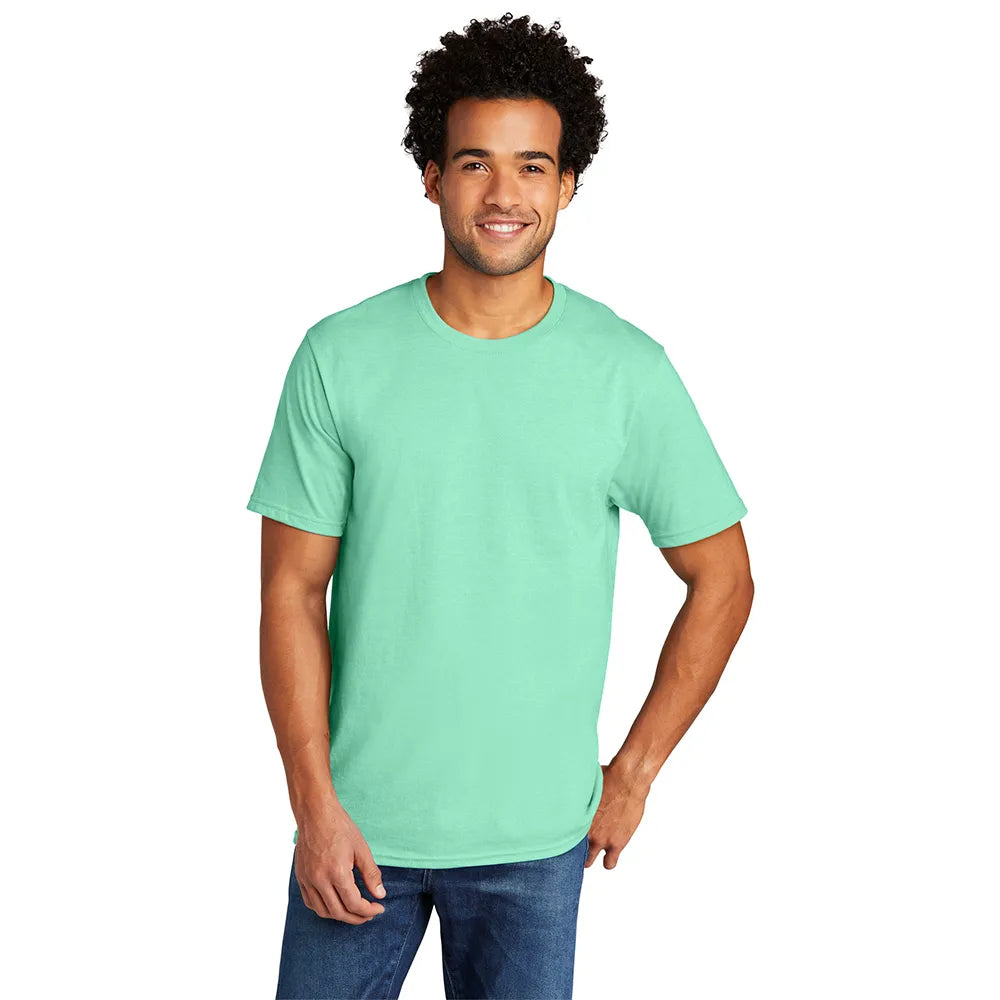 Port & Company Tri-Blend Tee Decorated - Heather Jadeite Green