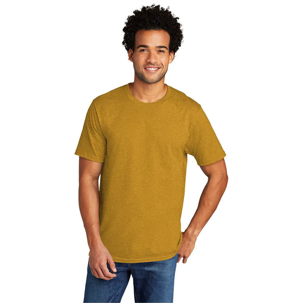 Port & Company Tri-Blend Tee Decorated - Ochre Yellow Heather