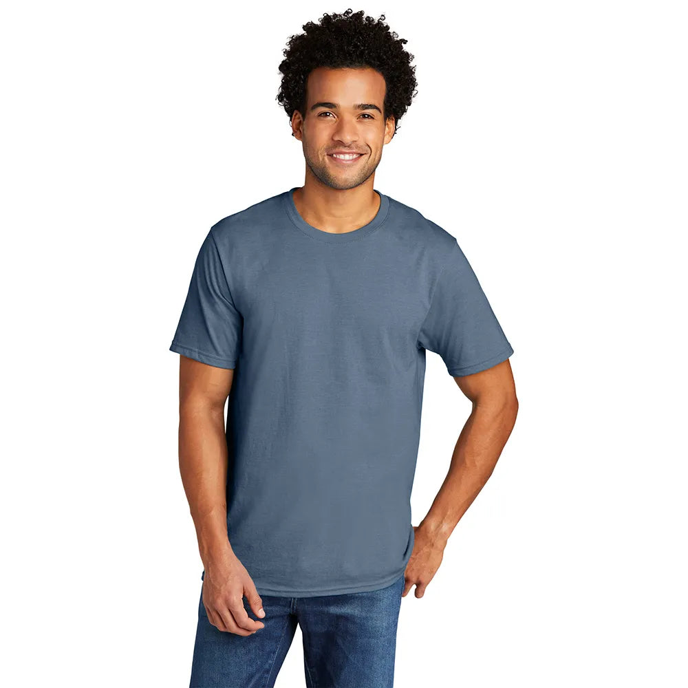 Port & Company Tri-Blend Tee Decorated - Steel Blue Heather