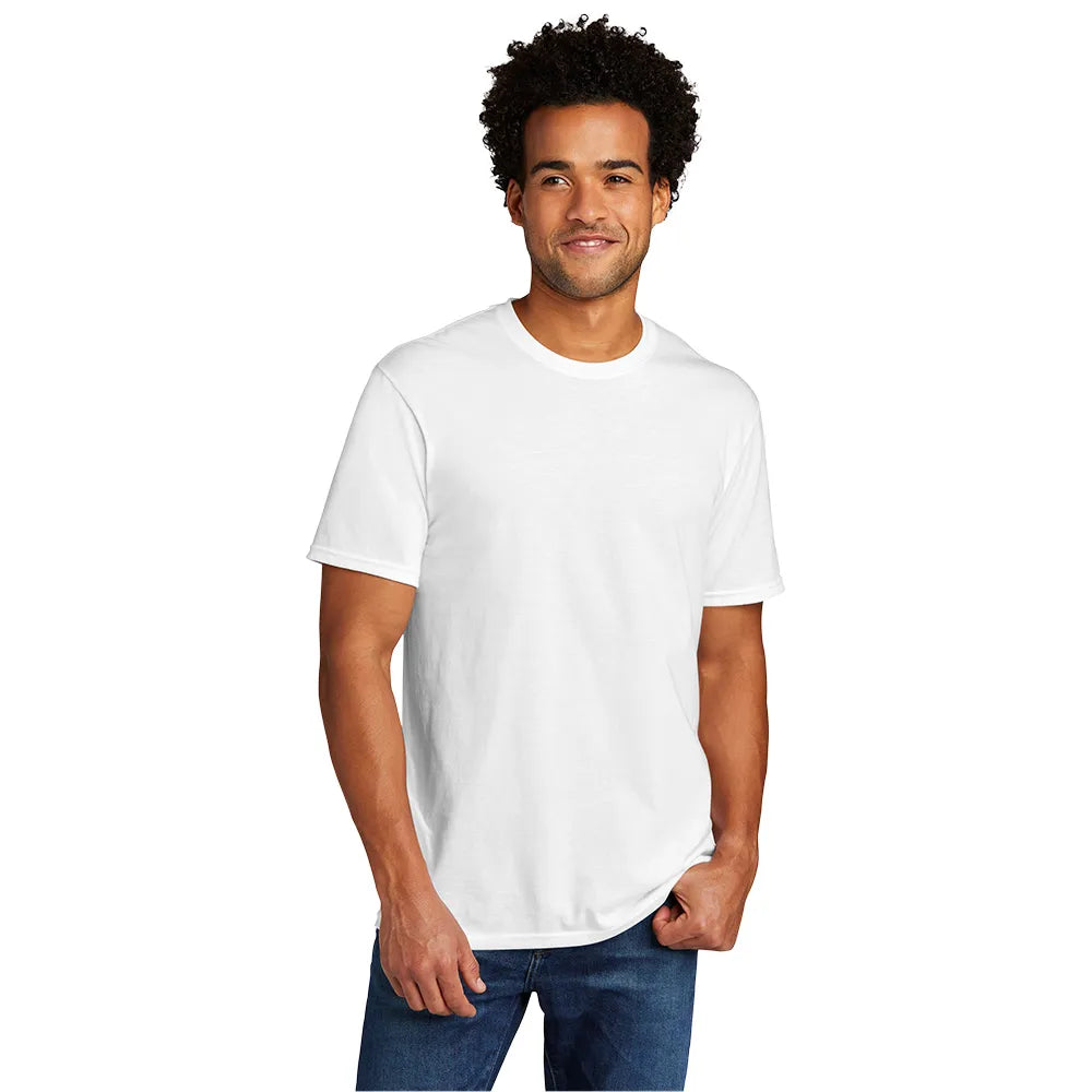 Port & Company Tri-Blend Tee Decorated - White