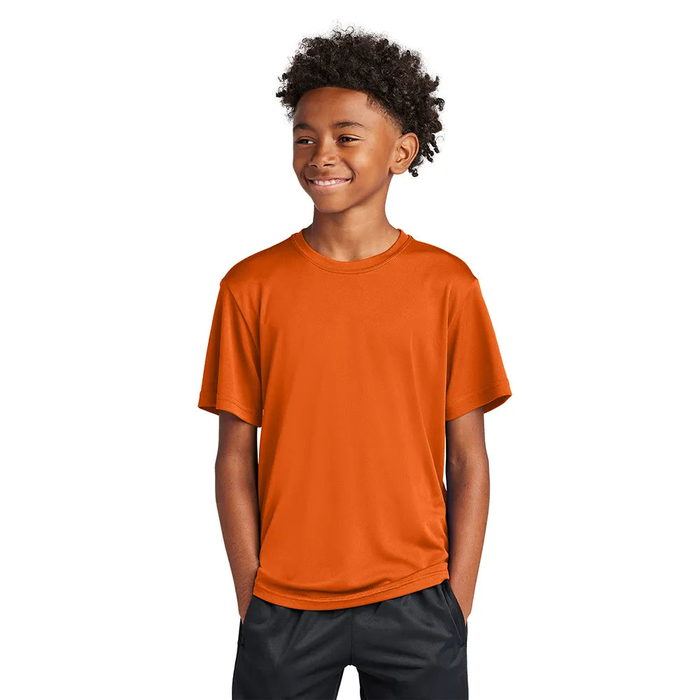 Sport-Tek Youth PosiCharge Competitor Tee Decorated - Deep Orange (PMS 173C)
