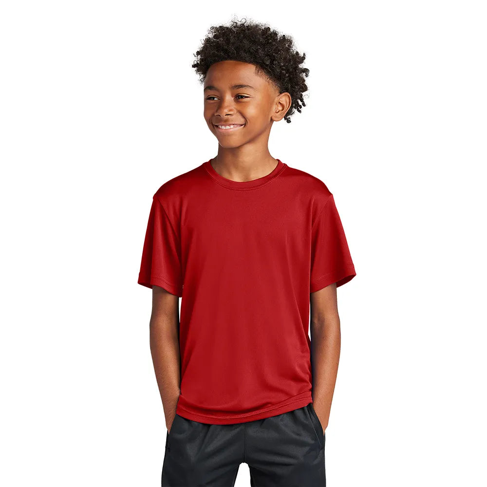 Sport-Tek Youth PosiCharge Competitor Tee Decorated - Deep Red (PMS 201C)