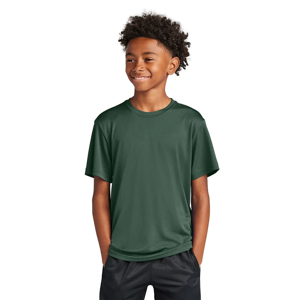 Sport-Tek Youth PosiCharge Competitor Tee Decorated - Forest Green (PMS 553C)