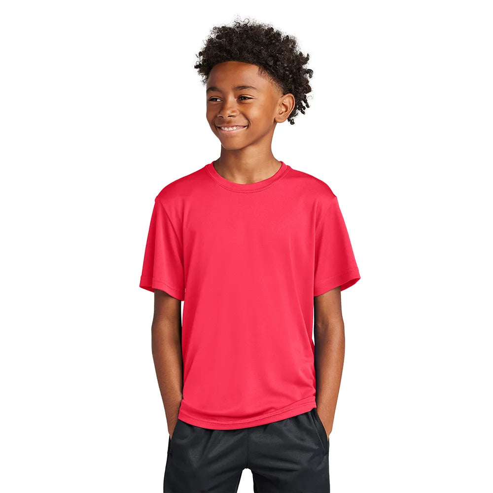 Sport-Tek Youth PosiCharge Competitor Tee Decorated - Hot Coral Red