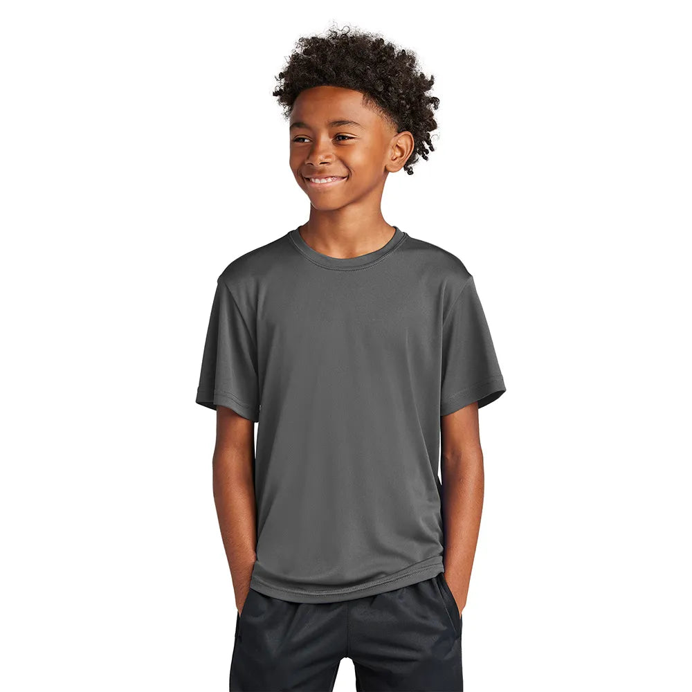 Sport-Tek Youth PosiCharge Competitor Tee Decorated - Iron Grey (PMS 7540C)