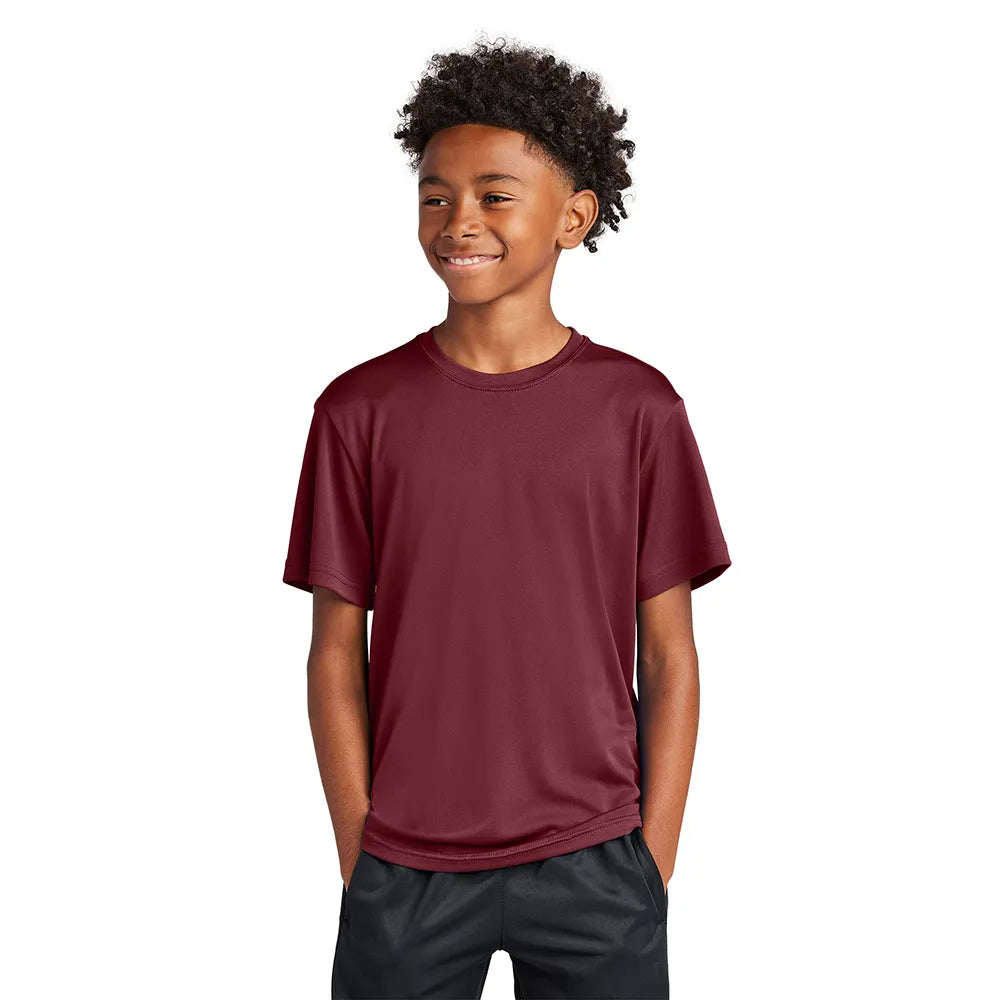 Sport-Tek Youth PosiCharge Competitor Tee Decorated - Maroon Red (PMS 504C)