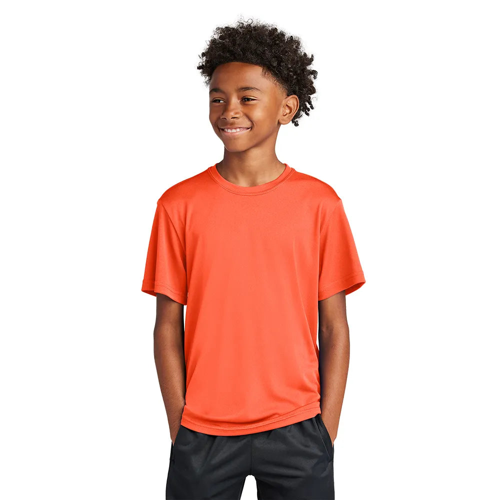 Sport-Tek Youth PosiCharge Competitor Tee Decorated - Neon Orange