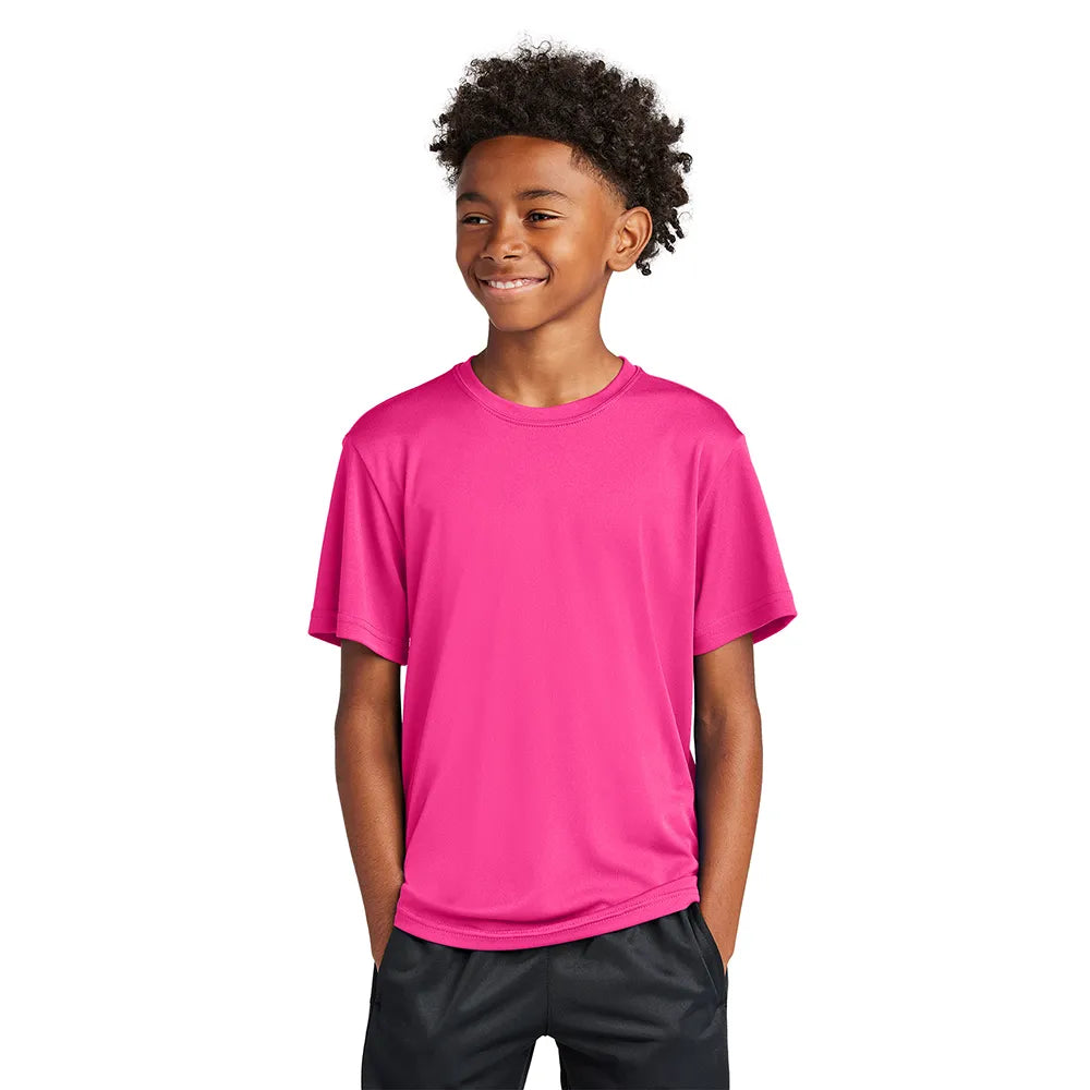 Sport-Tek Youth PosiCharge Competitor Tee Decorated - Neon Pink (PMS 806C)