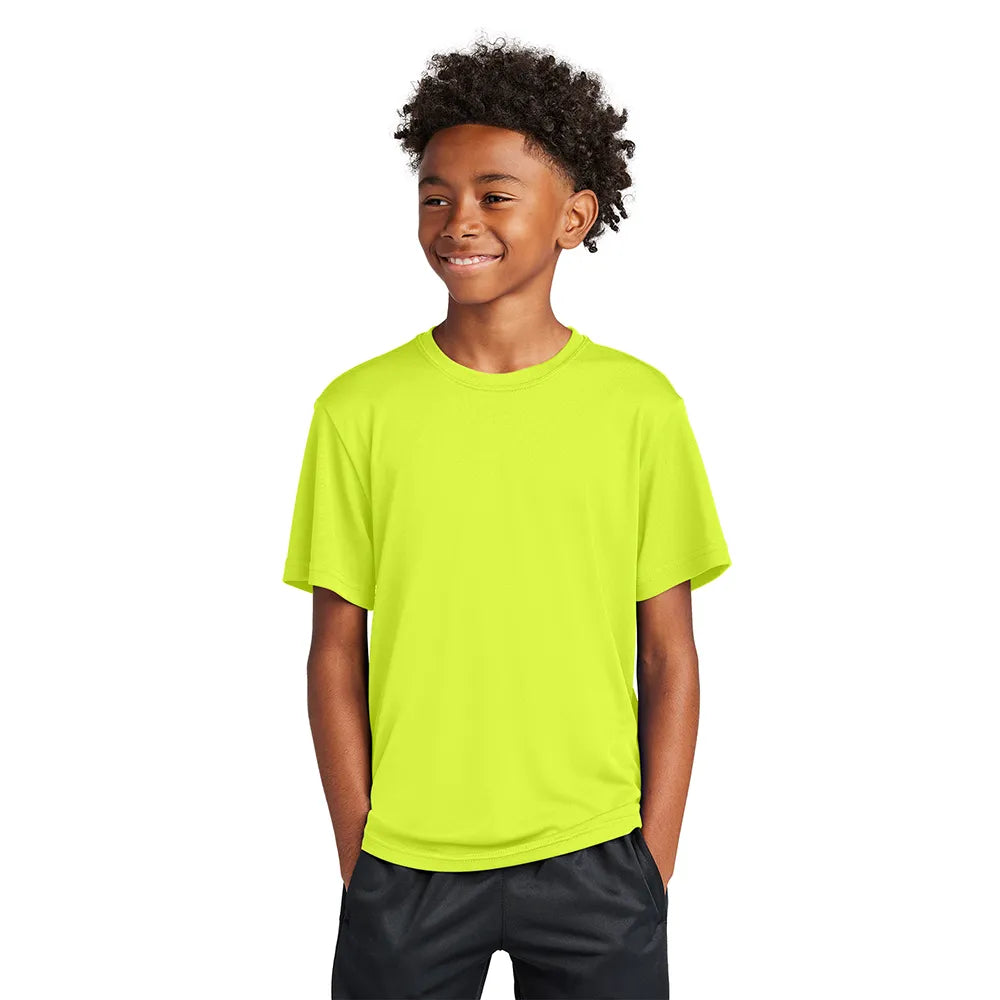 Sport-Tek Youth PosiCharge Competitor Tee Decorated - Neon Yellow