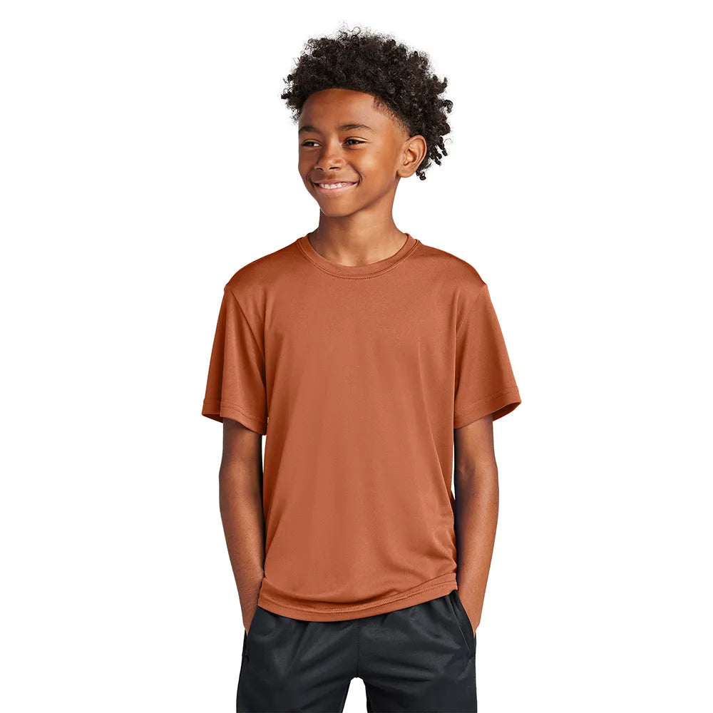 Sport-Tek Youth PosiCharge Competitor Tee Decorated - Texas Orange (PMS 7584C)