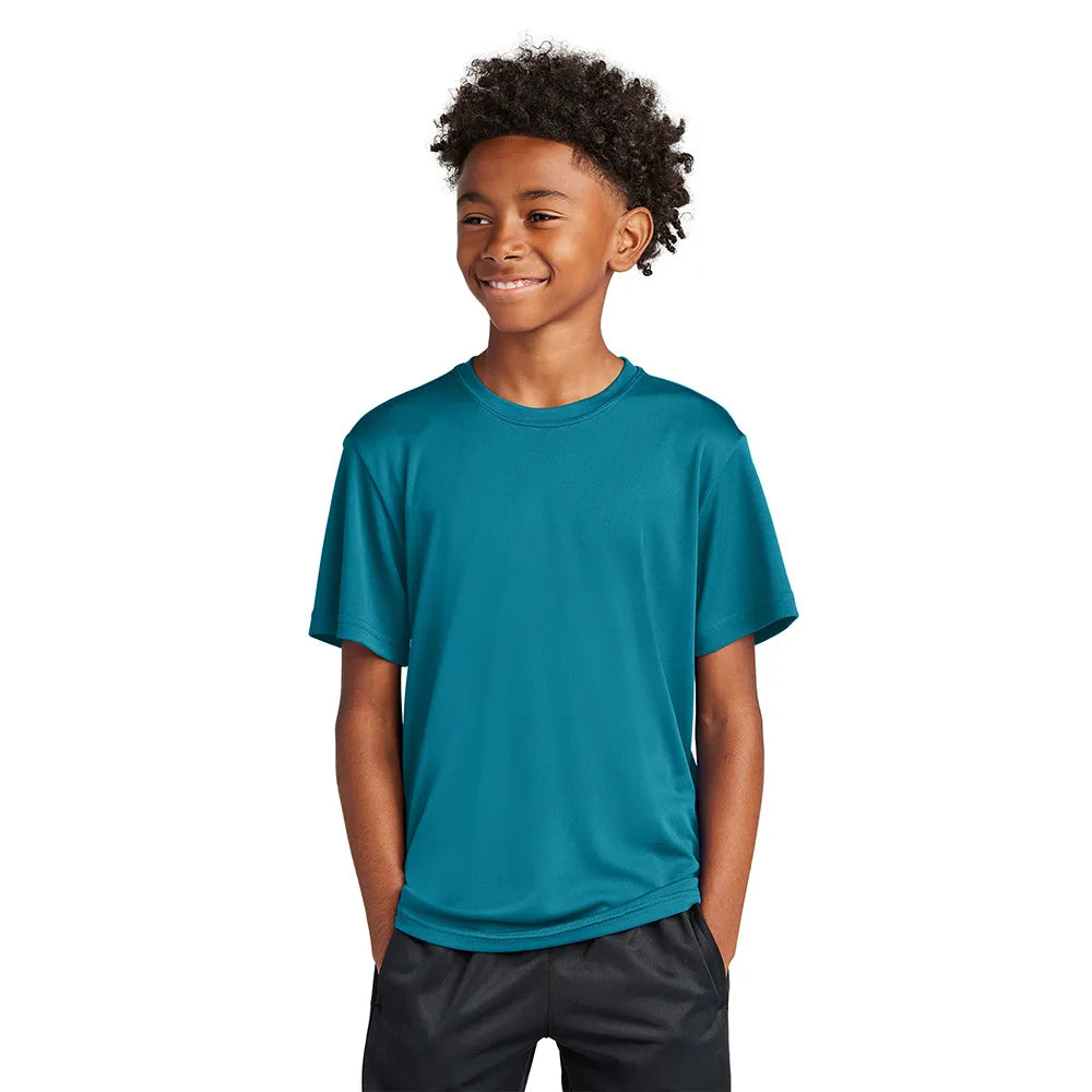 Sport-Tek Youth PosiCharge Competitor Tee Decorated - Tropic Blue (PMS 7474C)