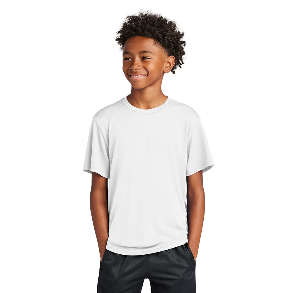 Sport-Tek Youth PosiCharge Competitor Tee Decorated - White