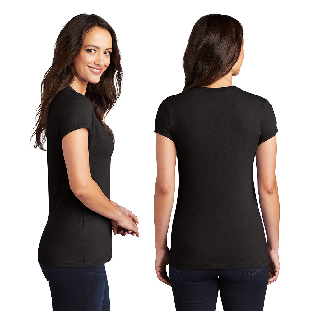 District Women’s Fitted Perfect Tri Tee Decorated - Black Frost