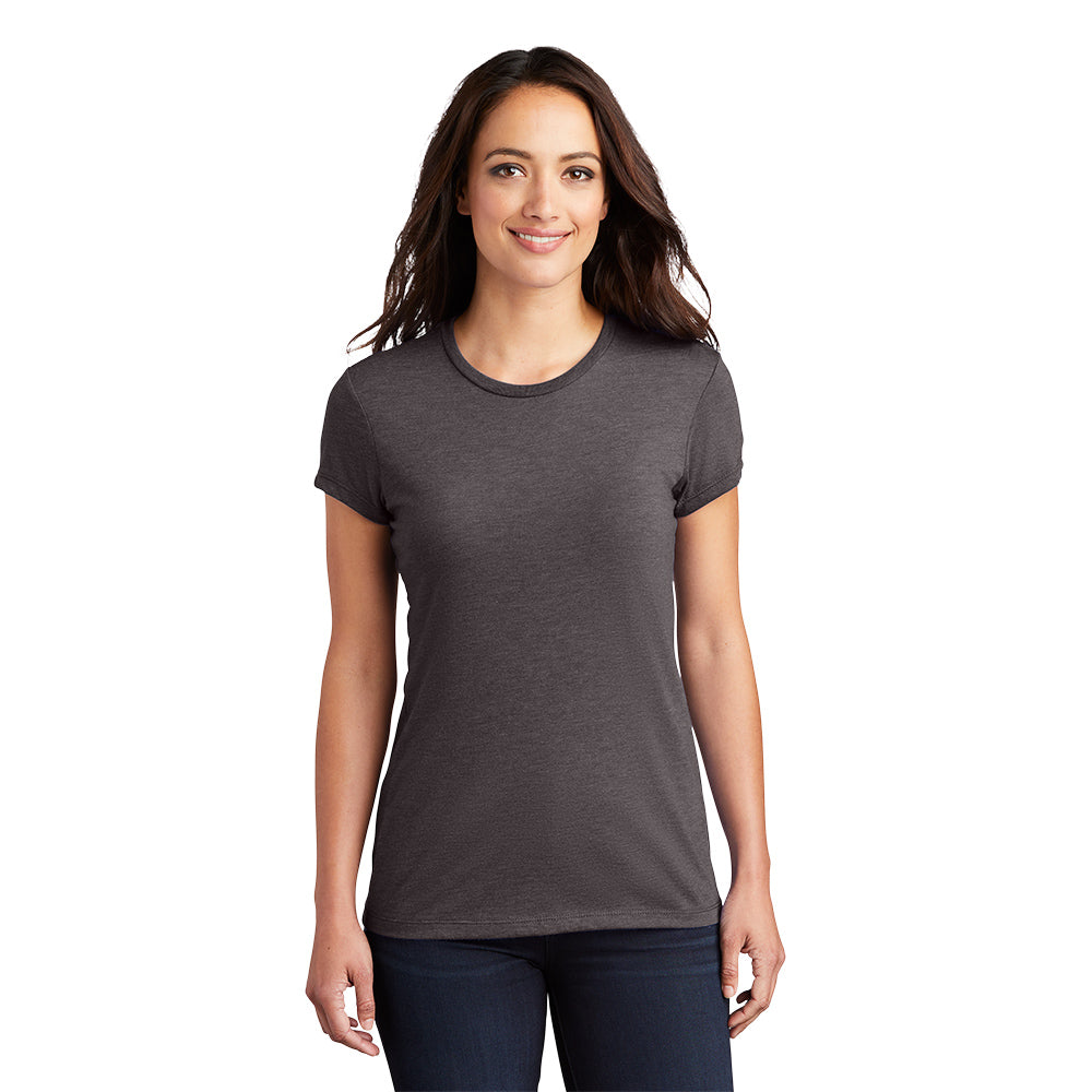 District Women’s Fitted Perfect Tri Tee Decorated - Navy Blue Frost