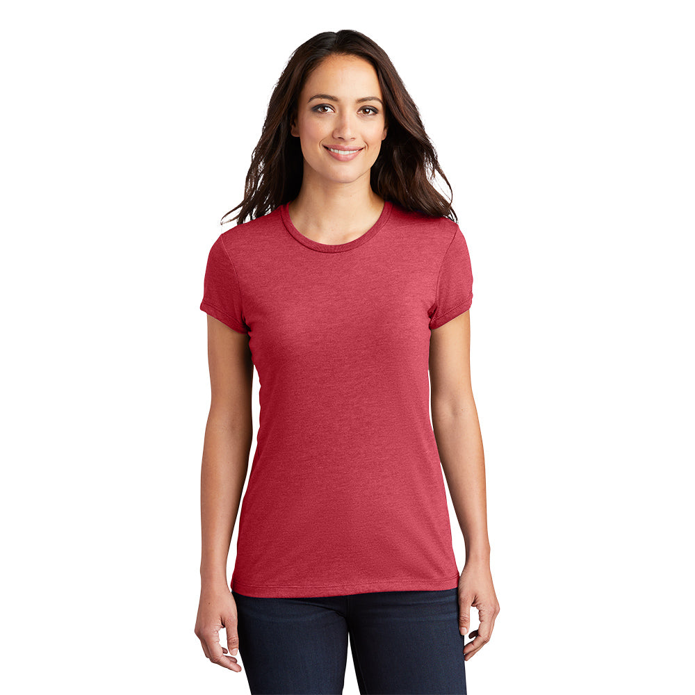 District Women’s Fitted Perfect Tri Tee Decorated - Royal Blue Frost