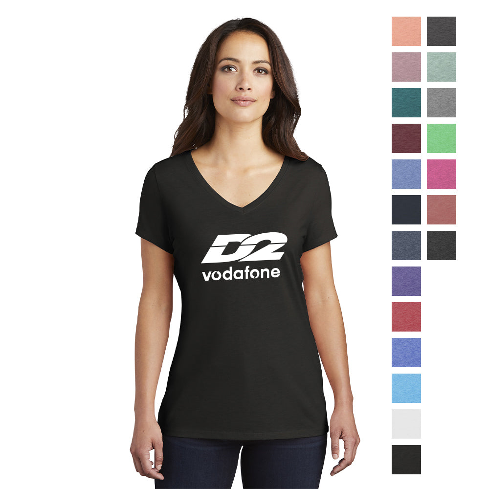 District Women’s Perfect Tri V-Neck Tee Decorated - Black