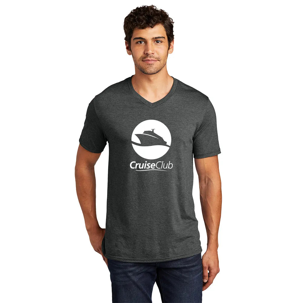 District Perfect Tri V-Neck Tee Decorated - Black Frost