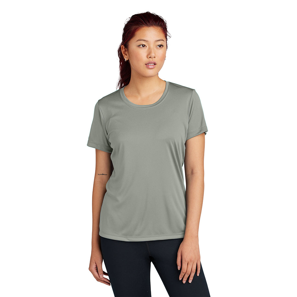 Sport-Tek Women's PosiCharge Competitor Tee Decorated - Grey Concrete Heather