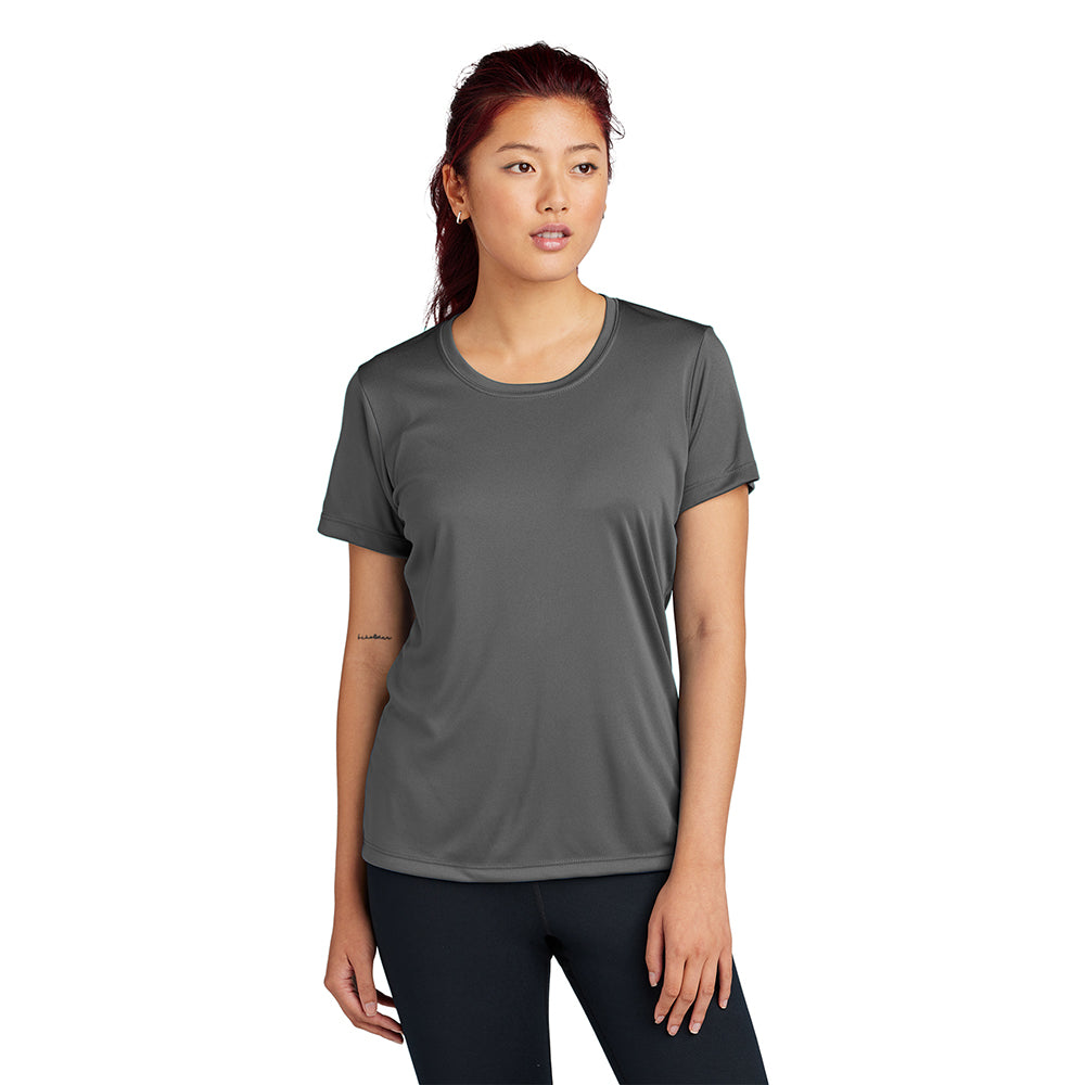 Sport-Tek Women's PosiCharge Competitor Tee Decorated - Iron Grey Heather