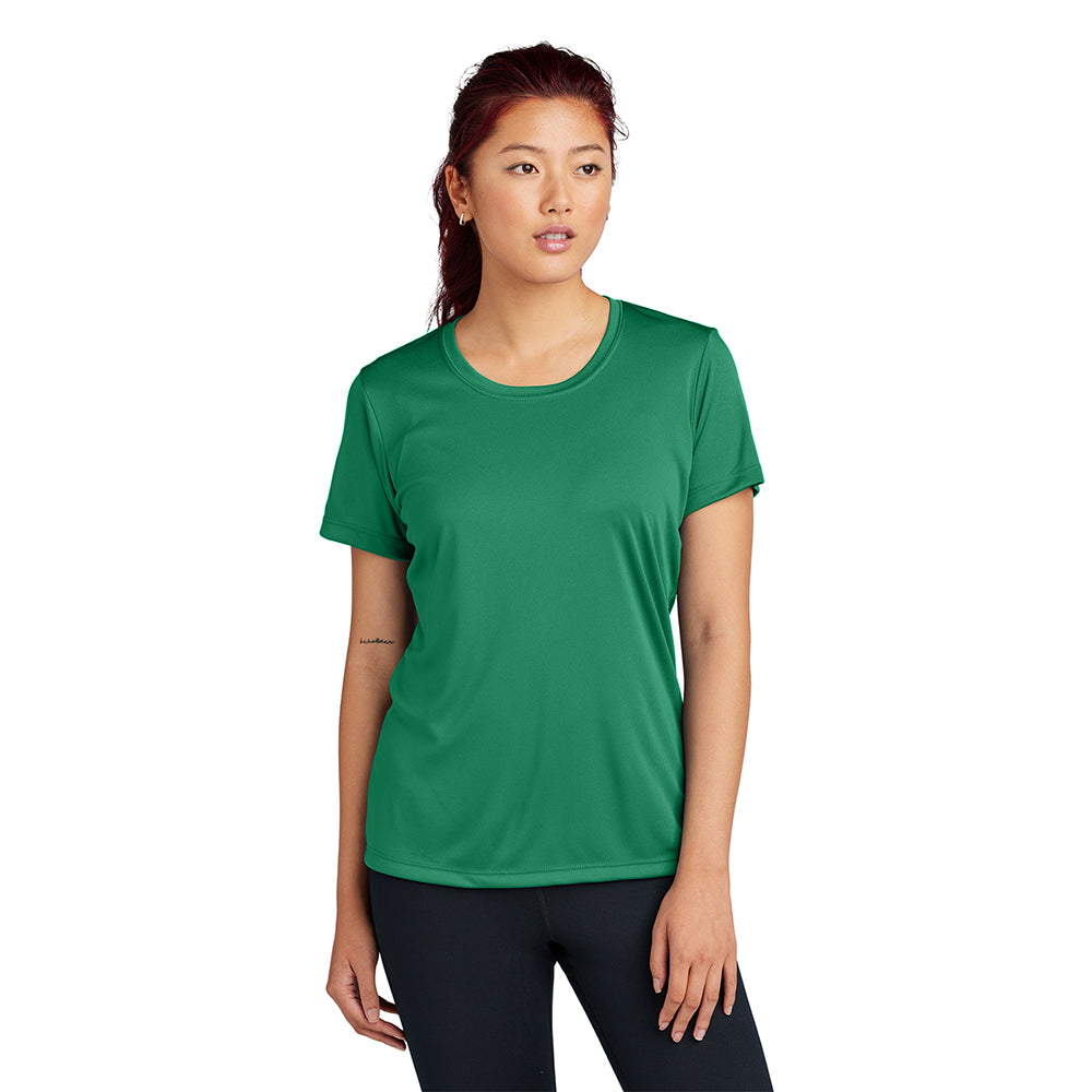 Sport-Tek Women's PosiCharge Competitor Tee Decorated - Lime Green Shock