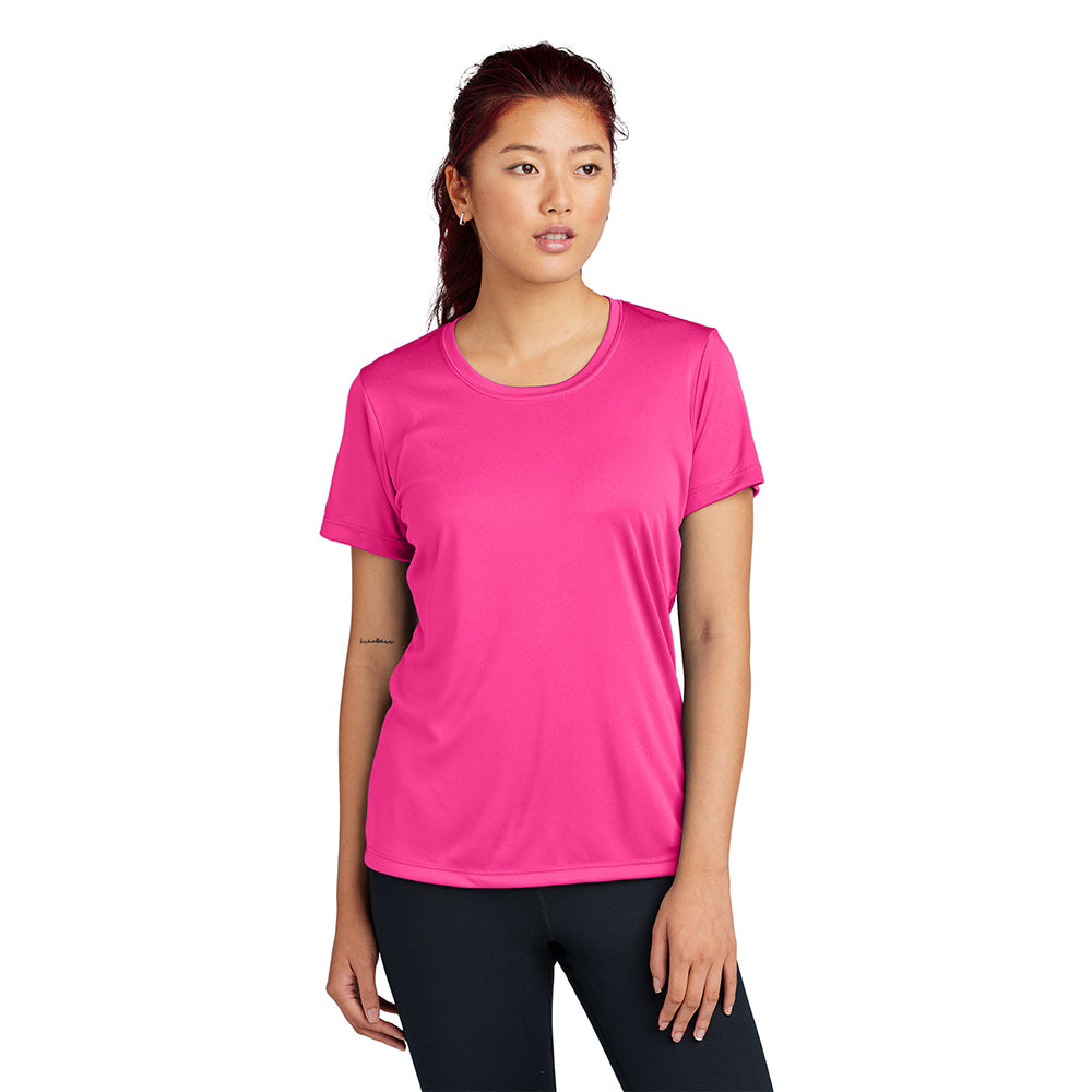 Sport-Tek Women's PosiCharge Competitor Tee Decorated - Neon Yellow