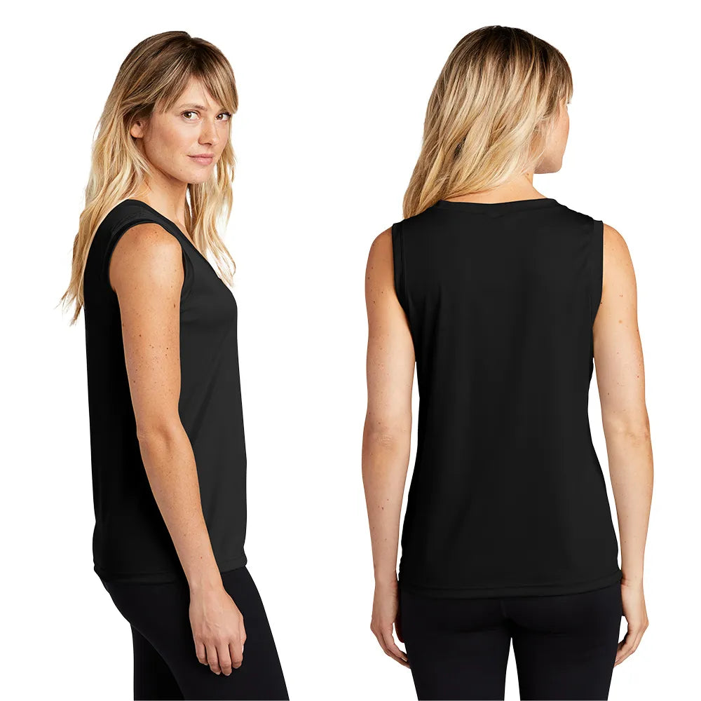 Sport-Tek Women's Sleeveless PosiCharge Competitor V-Neck Tee Decorated - Royal Blue