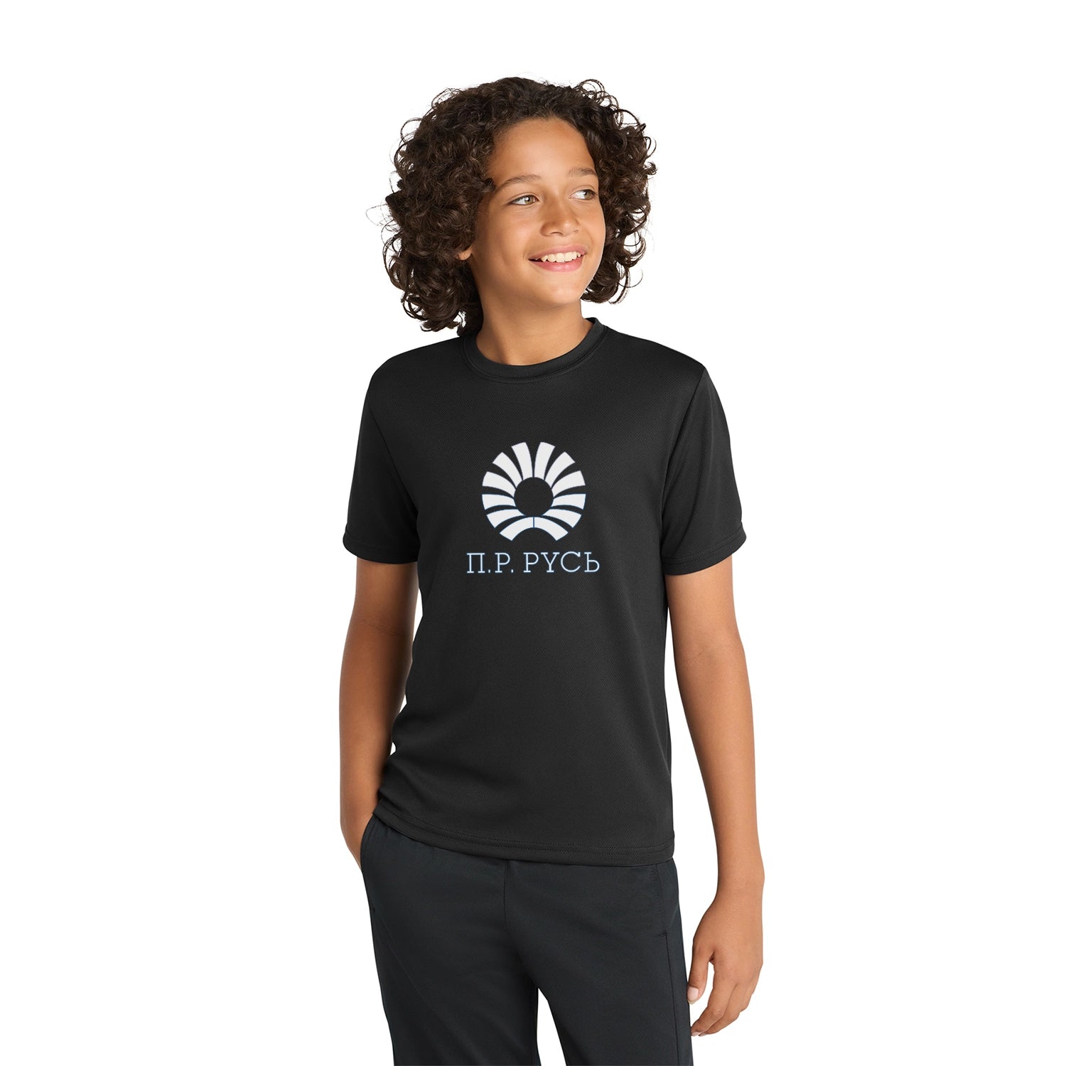SportTek Decorated Youth PosiCharge RacerMesh Tee