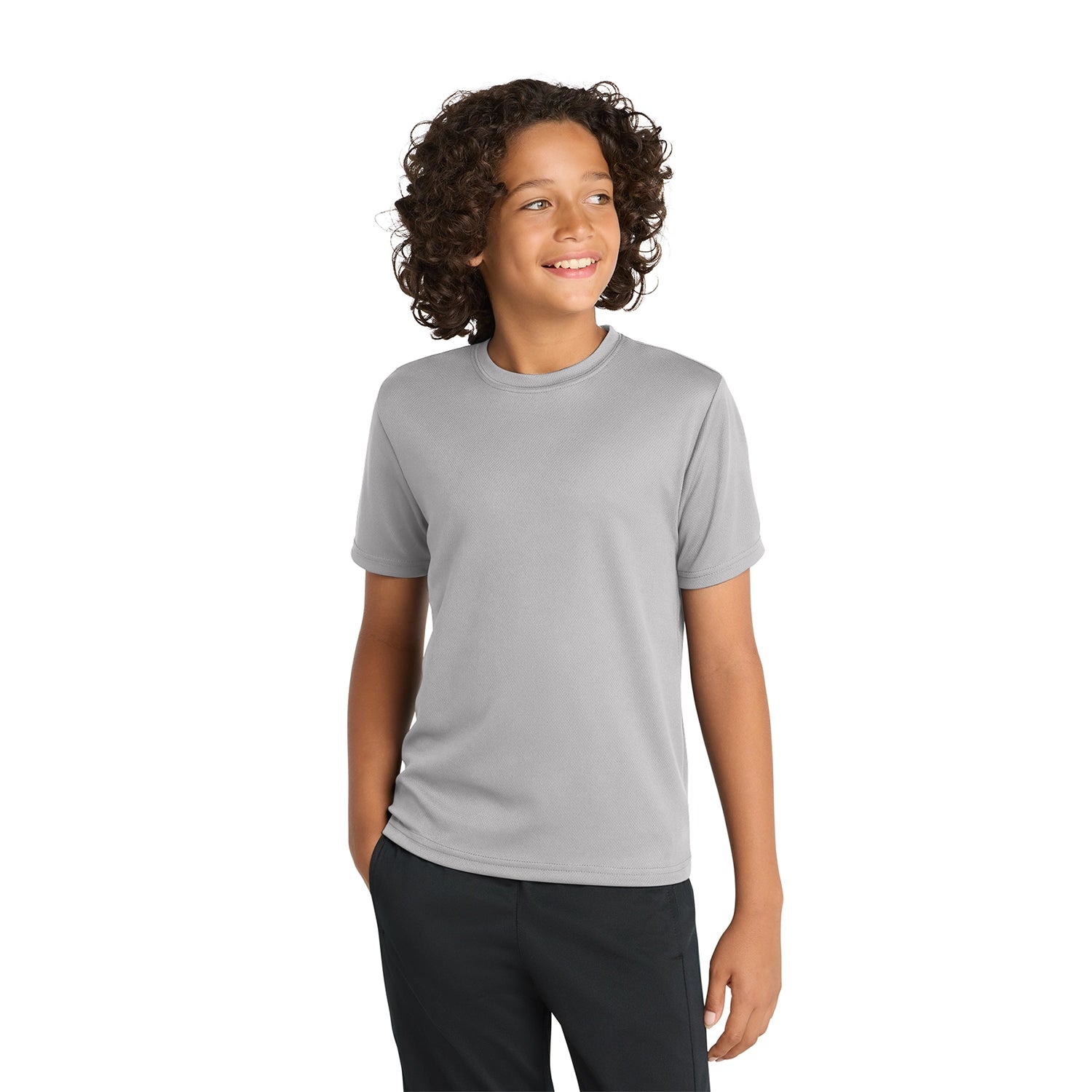 SportTek Decorated Youth PosiCharge RacerMesh Tee