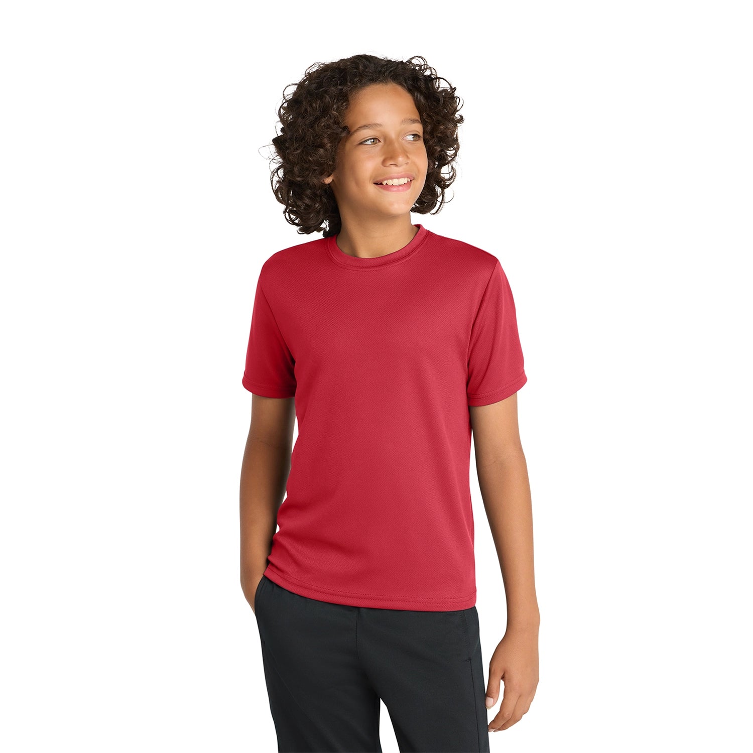 SportTek Decorated Youth PosiCharge RacerMesh Tee
